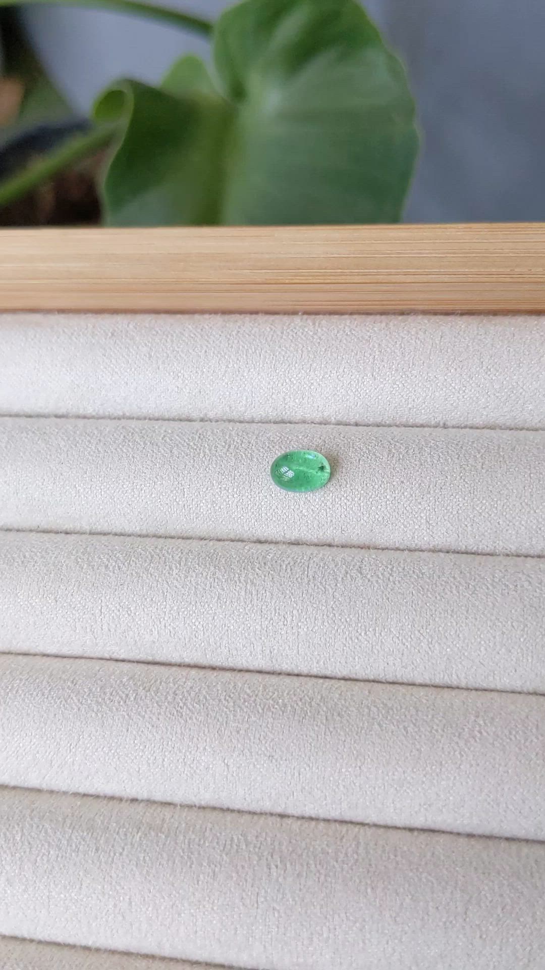 1.02 Ct. Cabochon Emerald from Russia Size Video