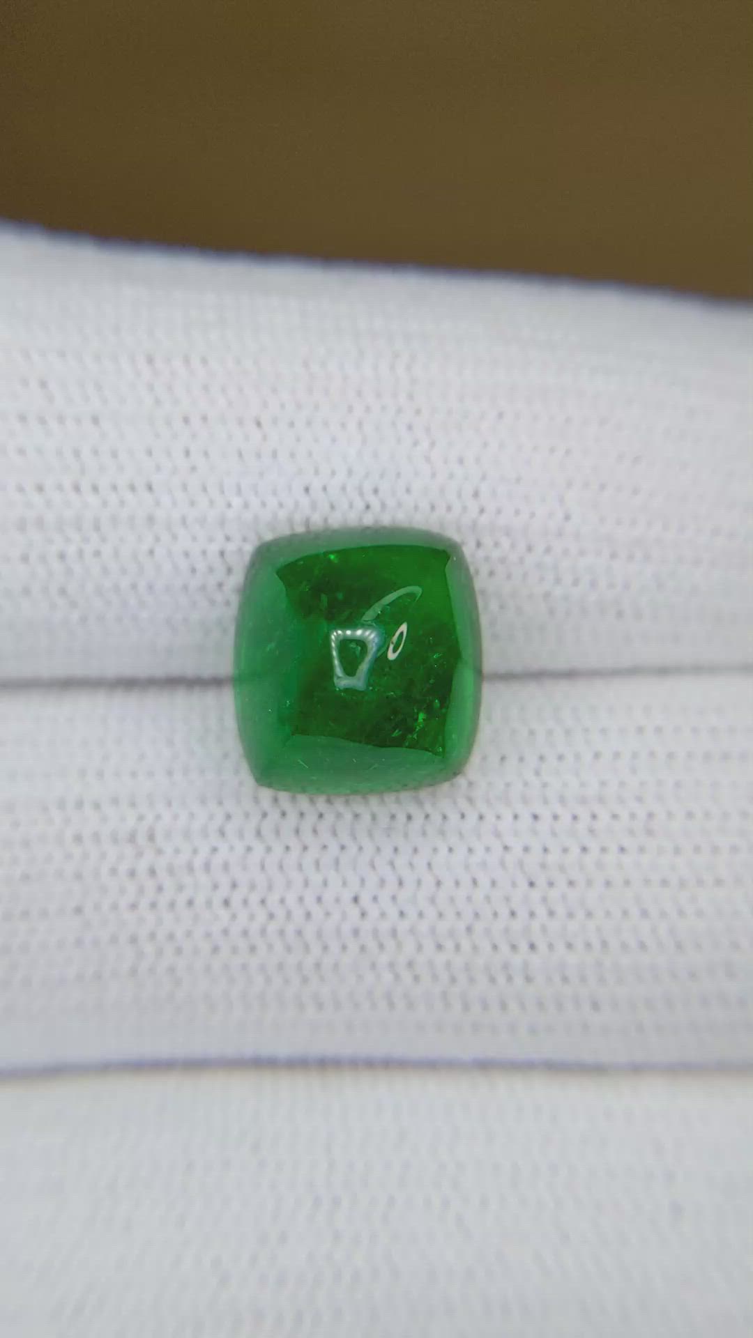 6.19 Ct. Cabochon Emerald from Colombia Size Video