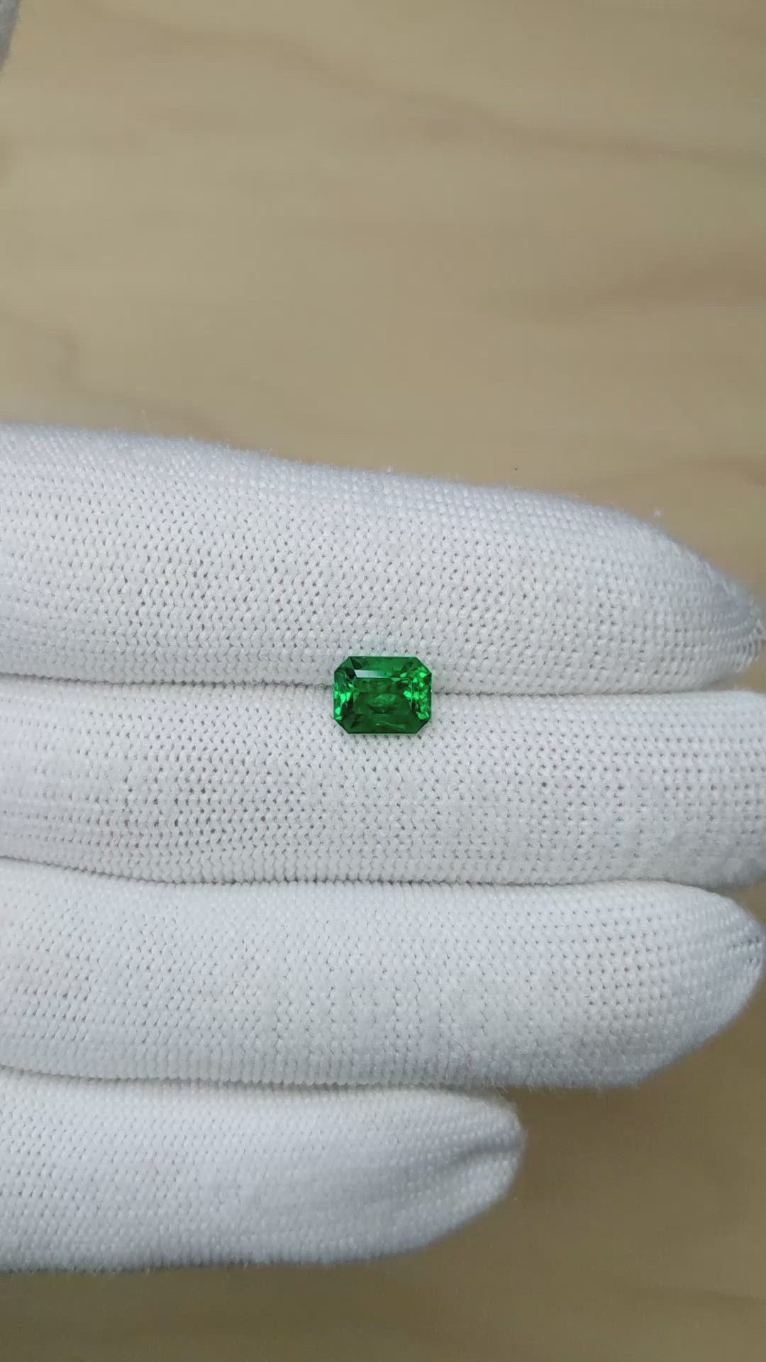 1.73 Ct. Emerald from Zambia Size Video