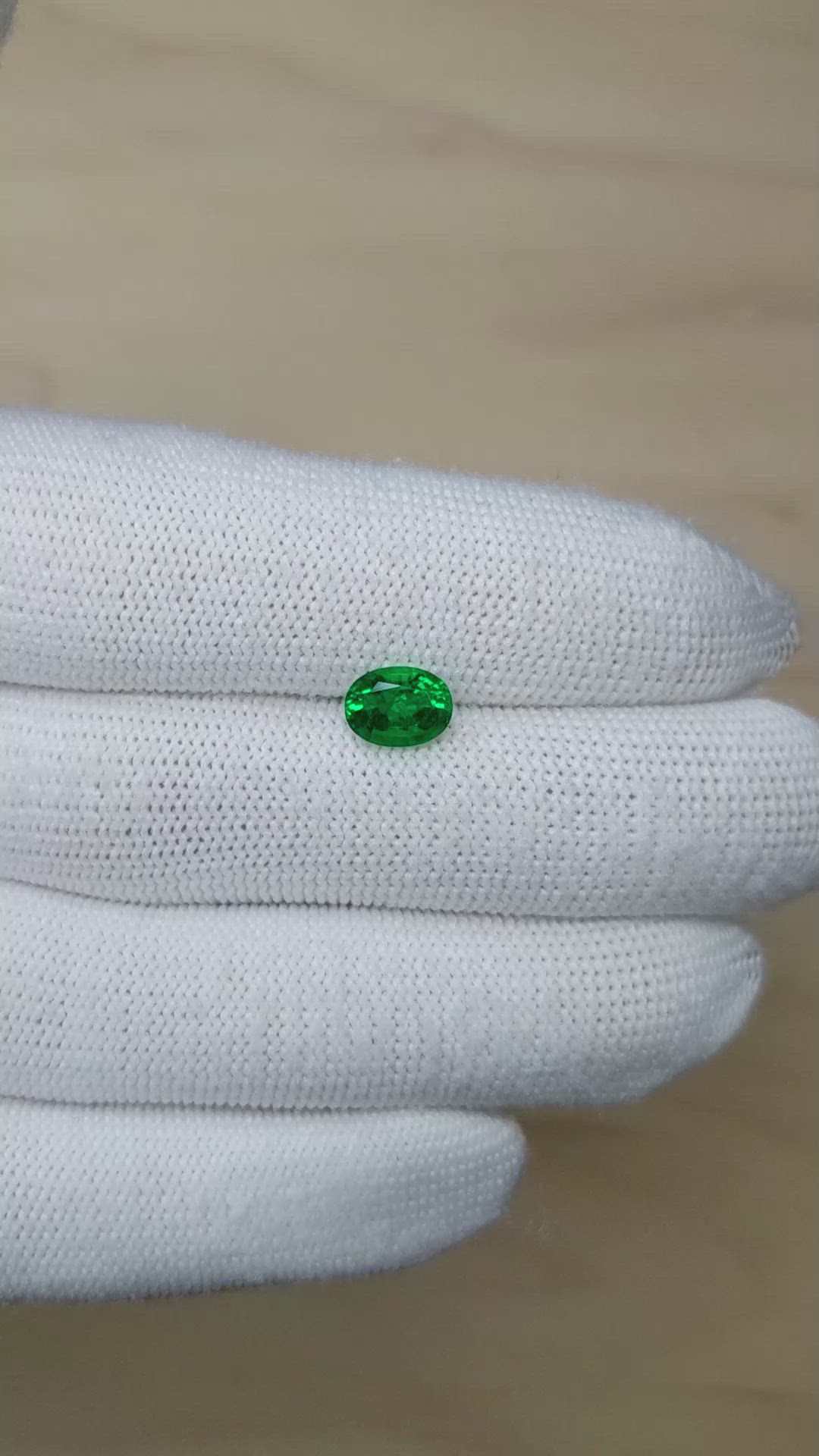 1.38 Ct. Emerald from Zambia Size Video