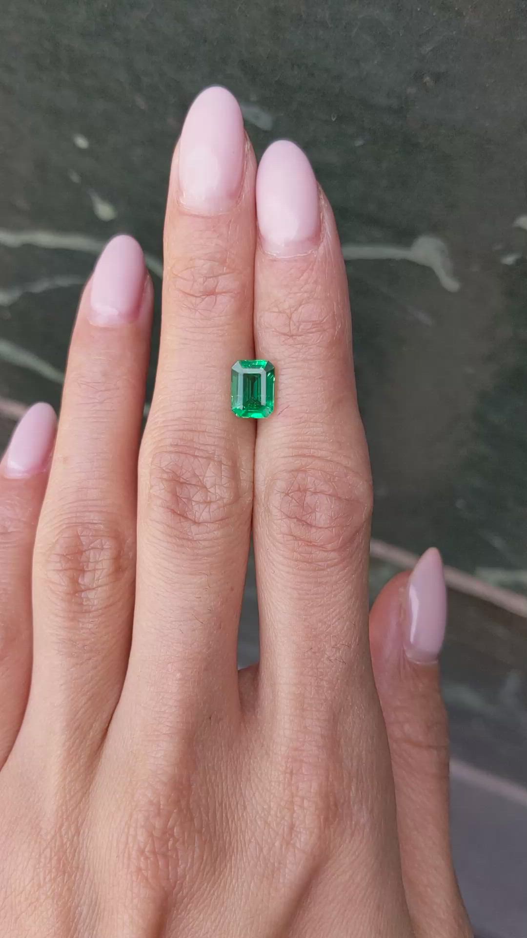 1.52 Ct. Emerald from Zambia Size Video