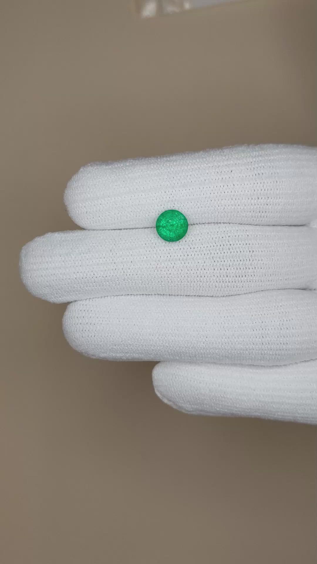 1.23 Ct. Emerald from Zambia Size Video