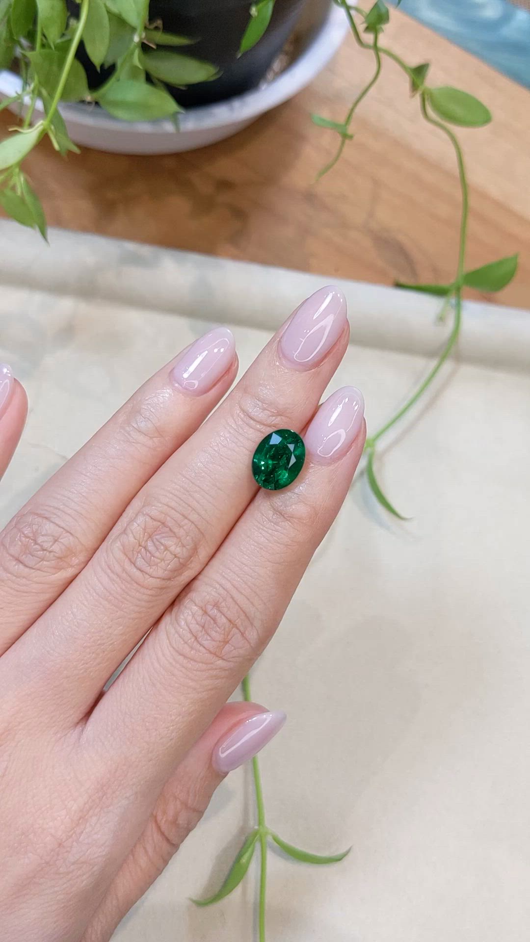 3.72 Ct. Emerald from Zambia Size Video