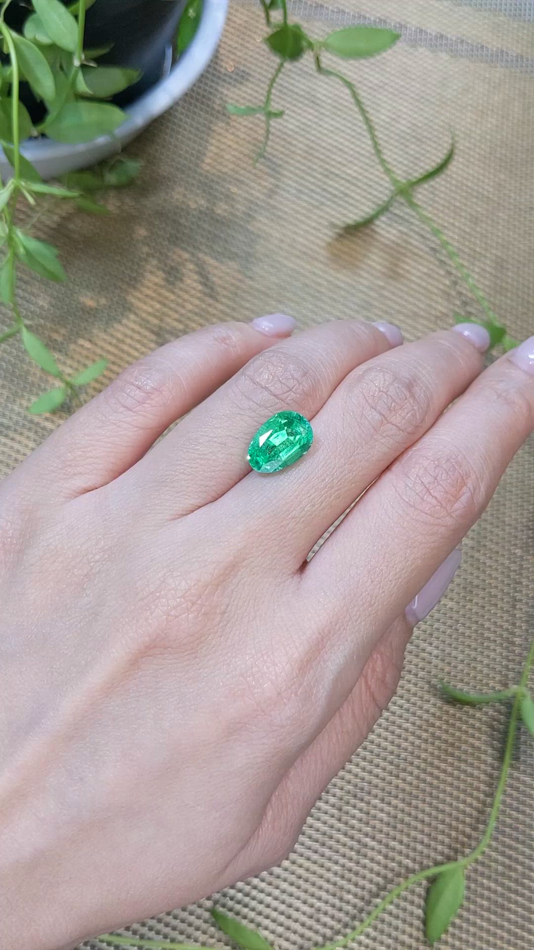 3.76 Ct. Emerald from Russia Size Video
