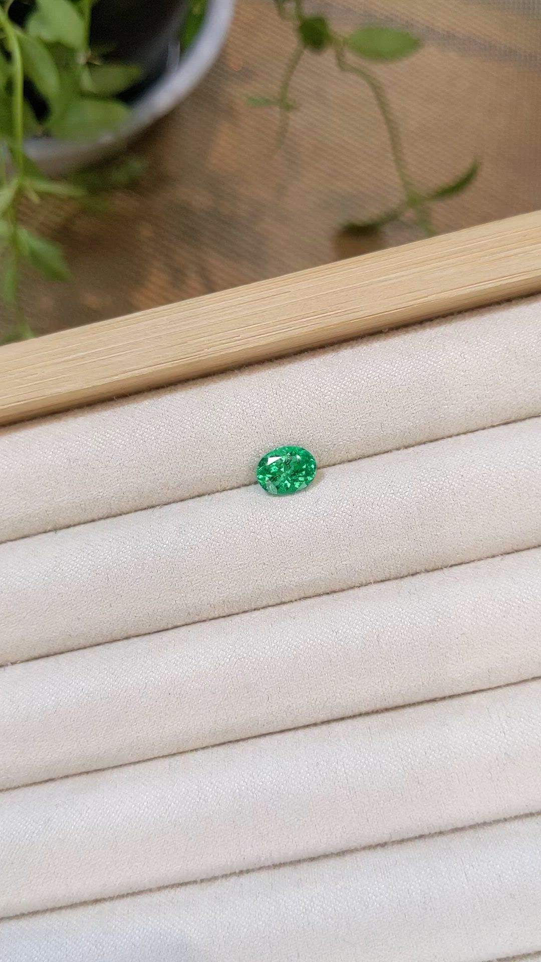 1.08 Ct. Emerald from Russia Size Video