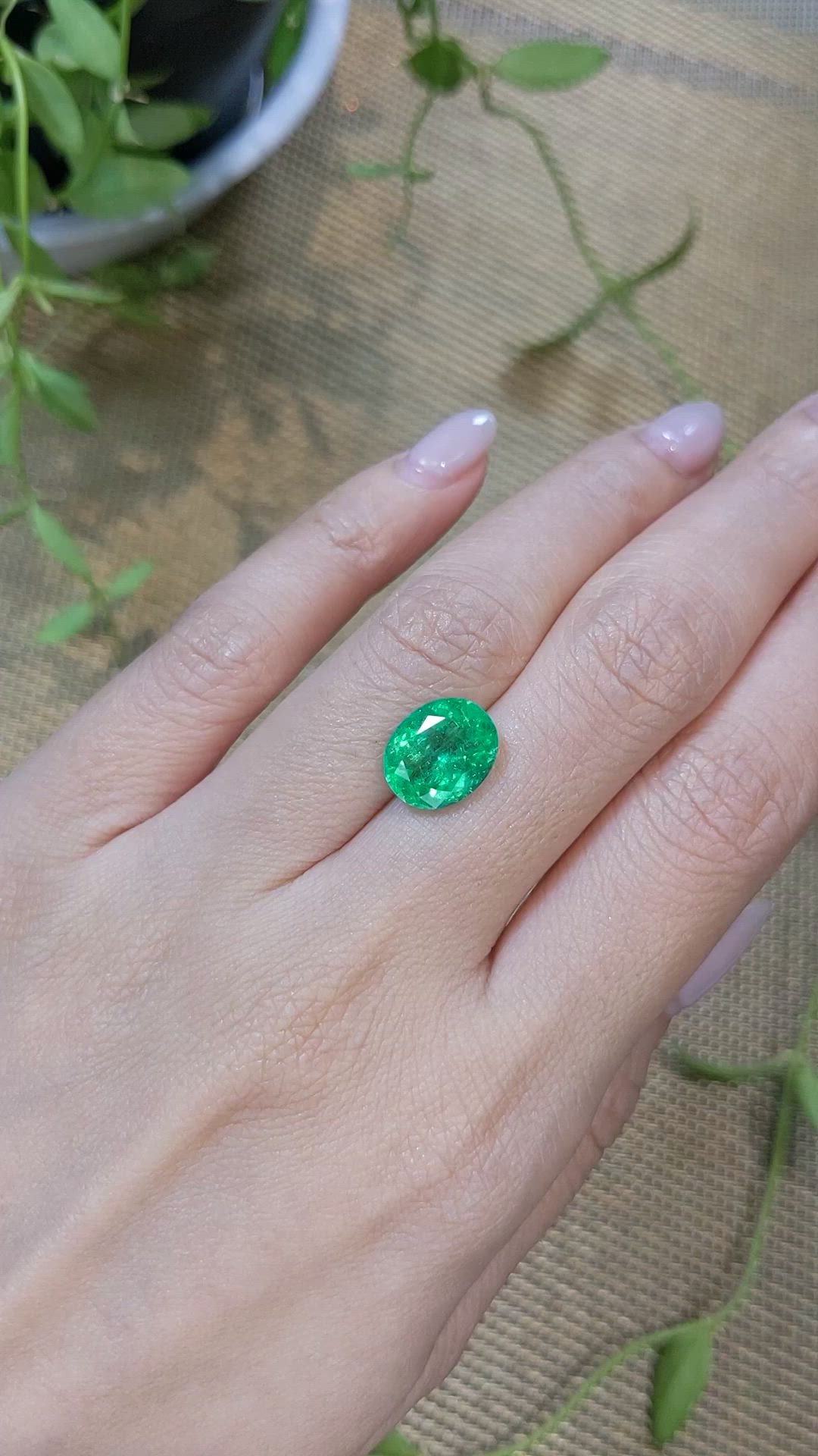 3.69 Ct. Emerald from Russia Size Video