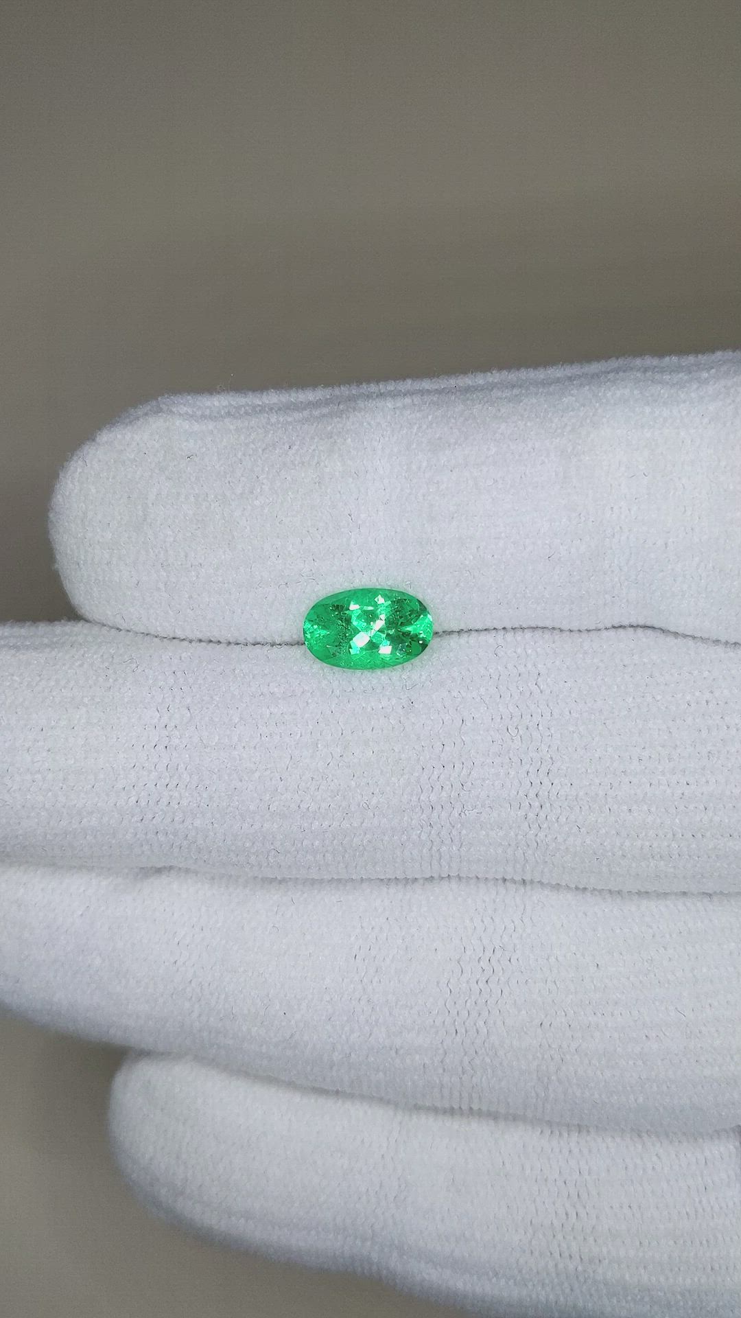1.12 Ct. Emerald from Russia Size Video