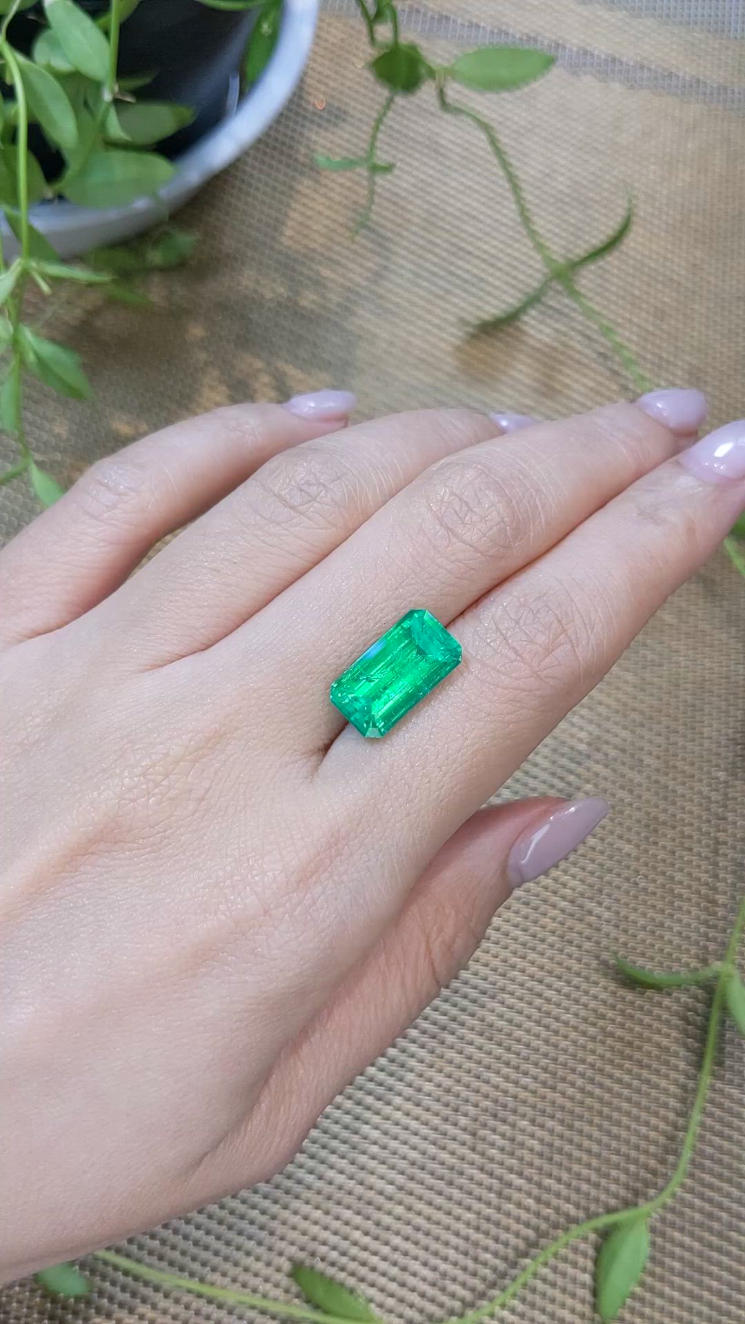 6.69 Ct. Emerald from Russia Size Video