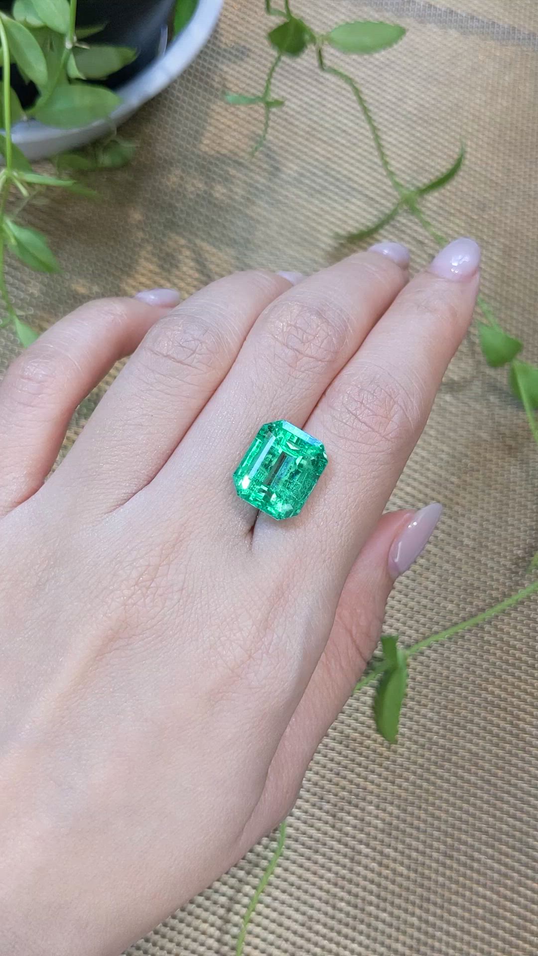 11.42 Ct. Emerald from Russia Size Video