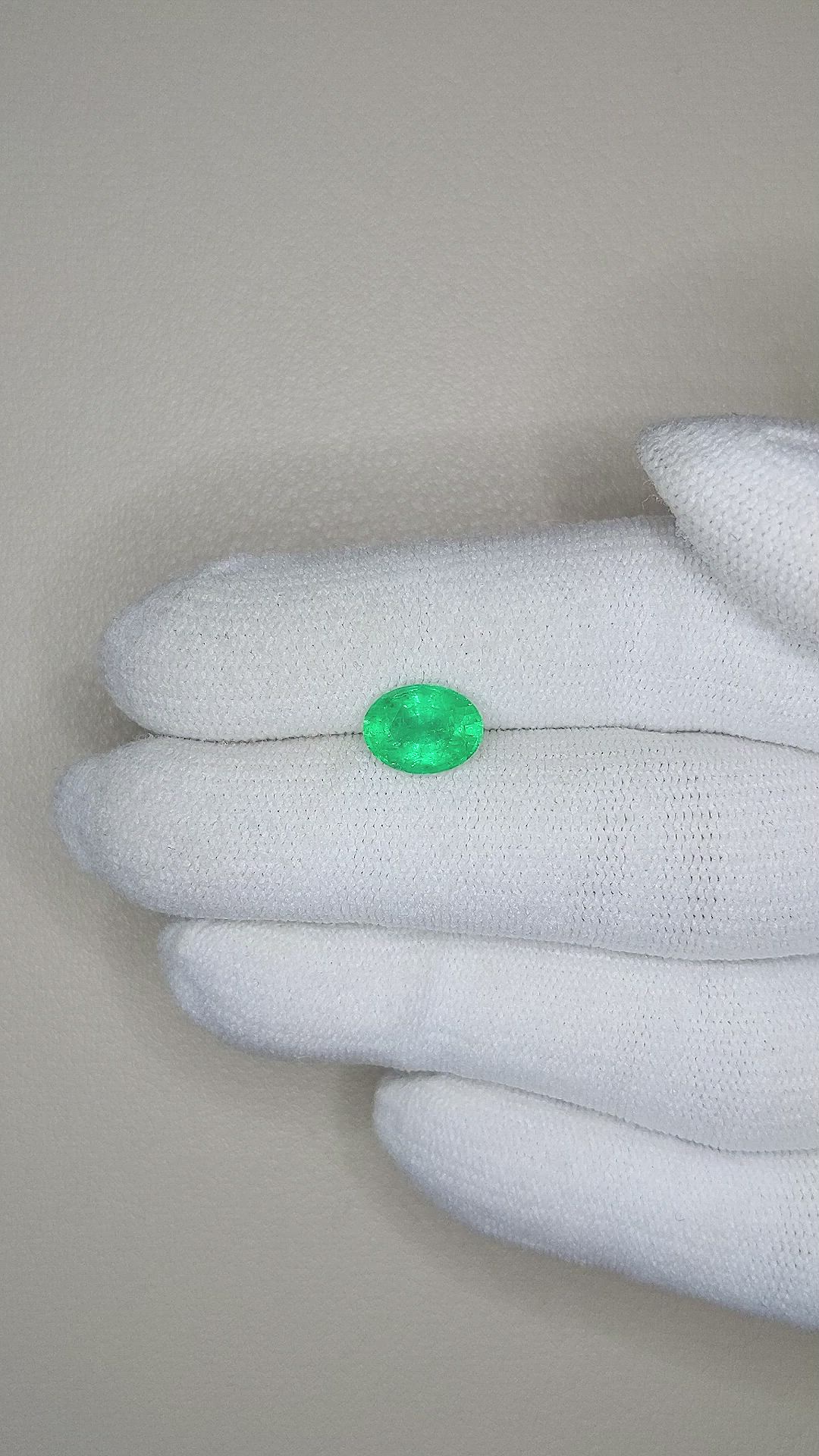 1.51 Ct. Emerald from Zambia Size Video