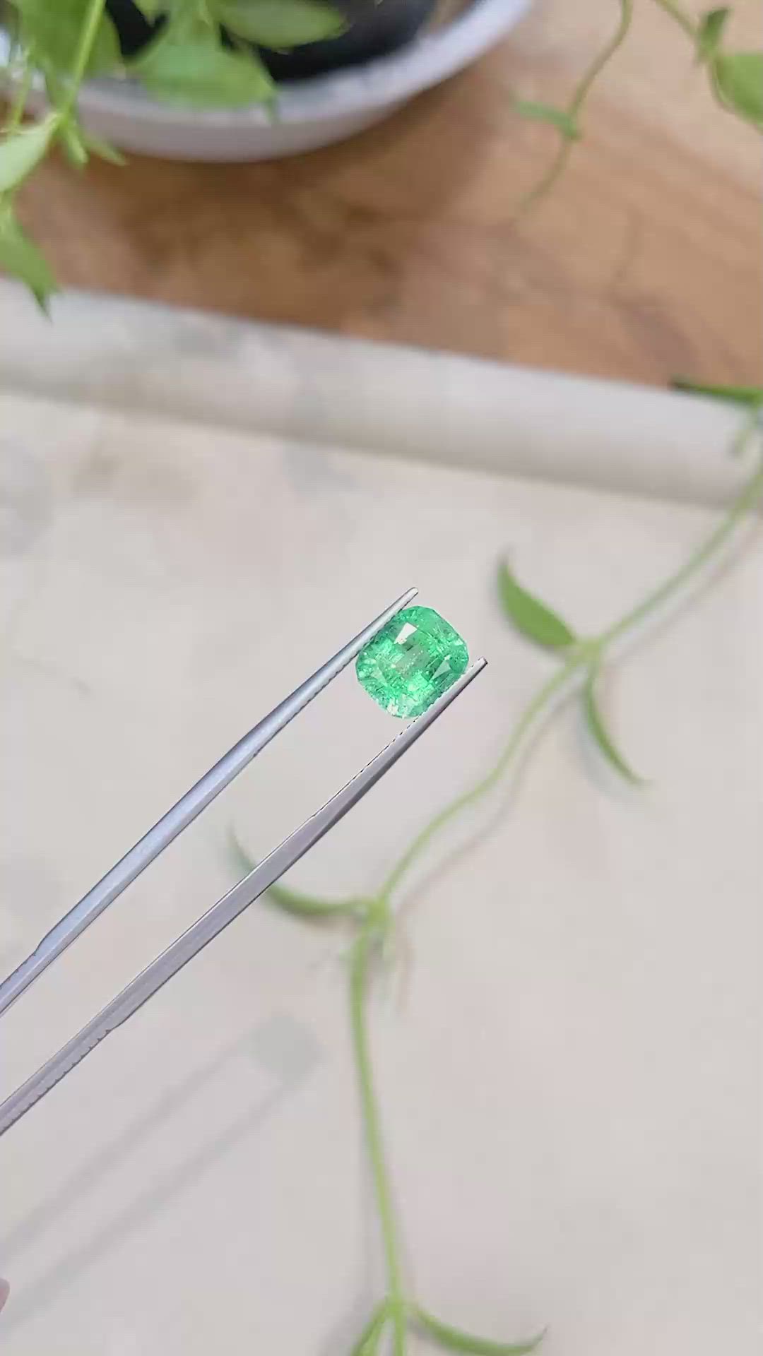 2.88 Ct. Emerald from Zambia Size Video