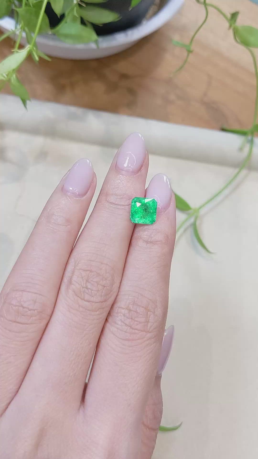 2.62 Ct. Emerald from Zambia Size Video
