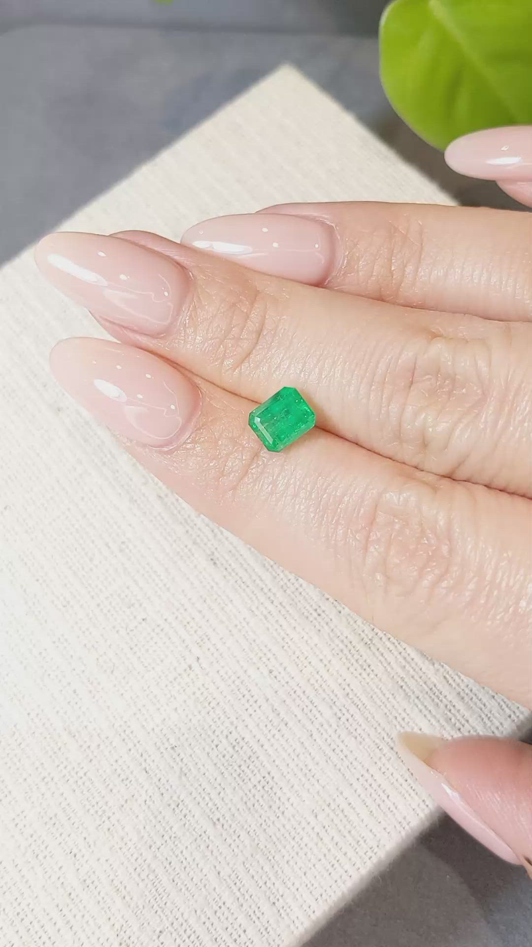 1.28 Ct. Emerald from Zambia Size Video