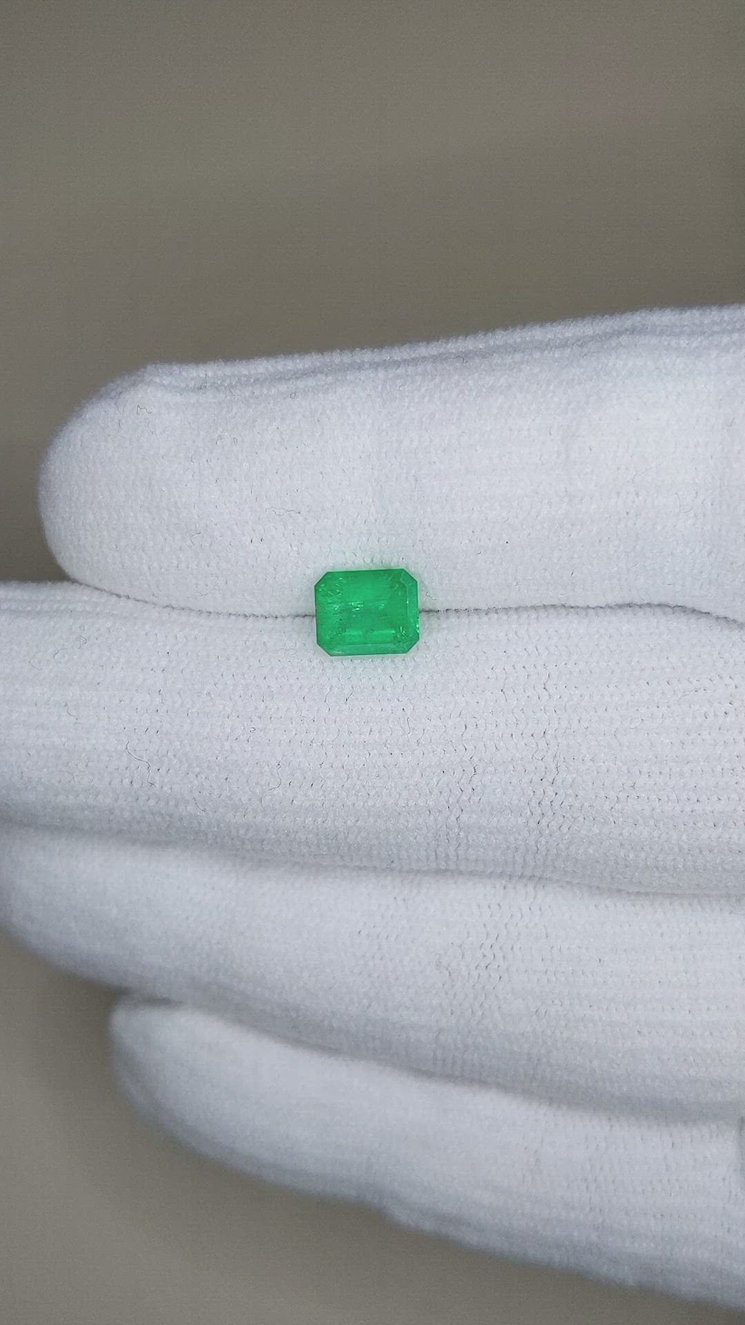 1.28 Ct. Emerald from Zambia Size Video