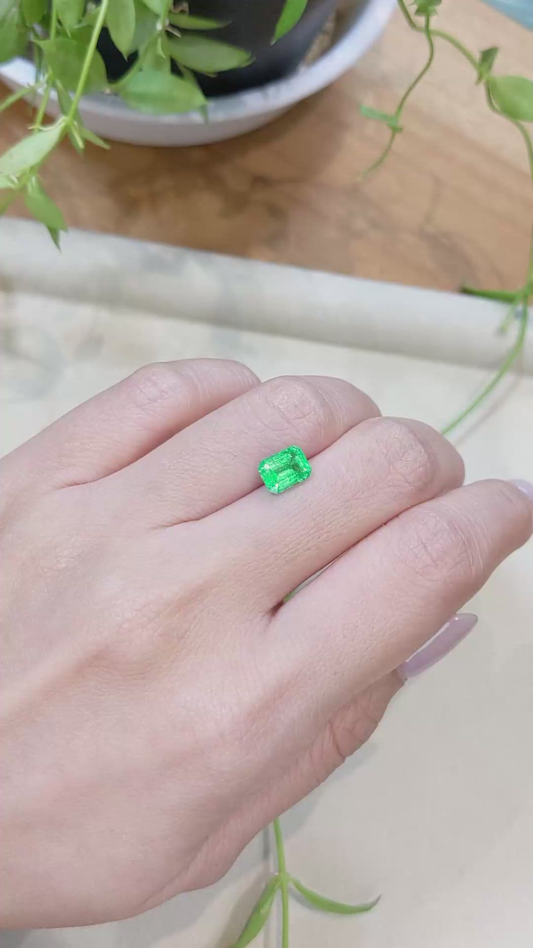 1.45 Ct. Emerald from Zambia Size Video