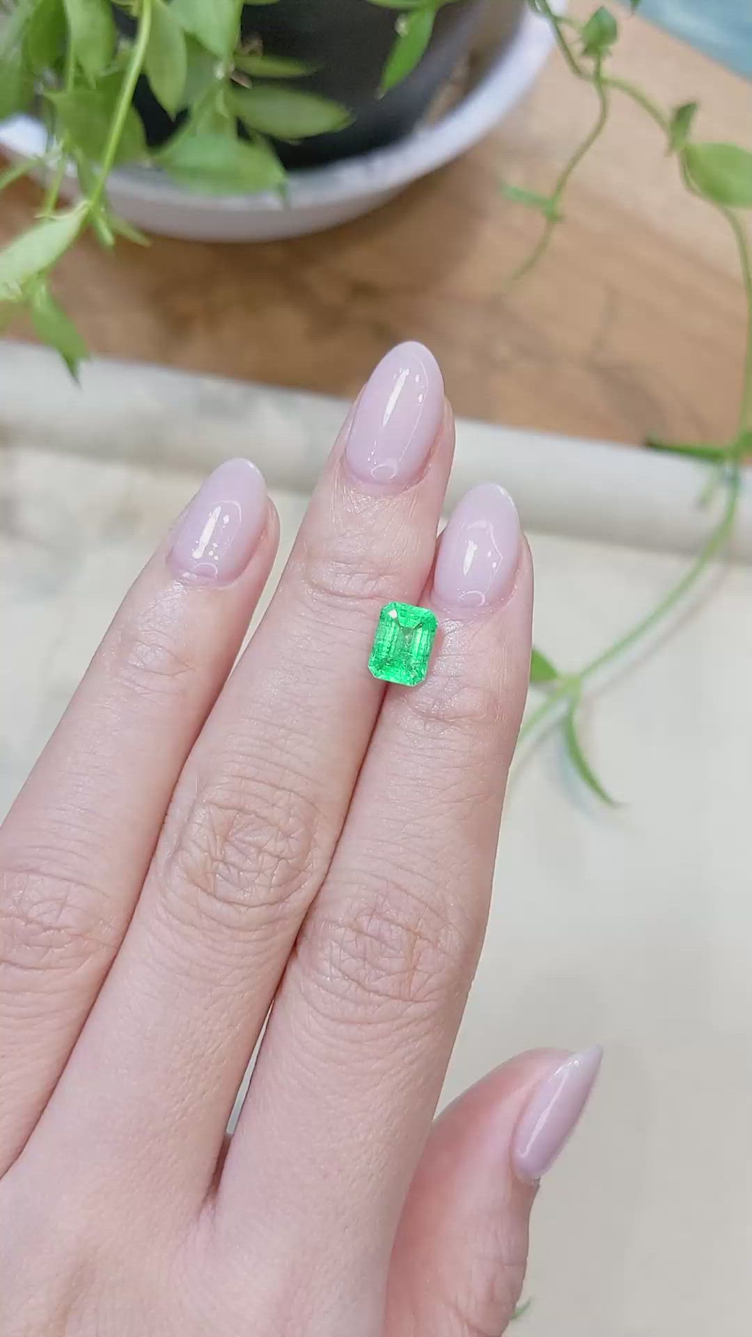 1.45 Ct. Emerald from Zambia Size Video