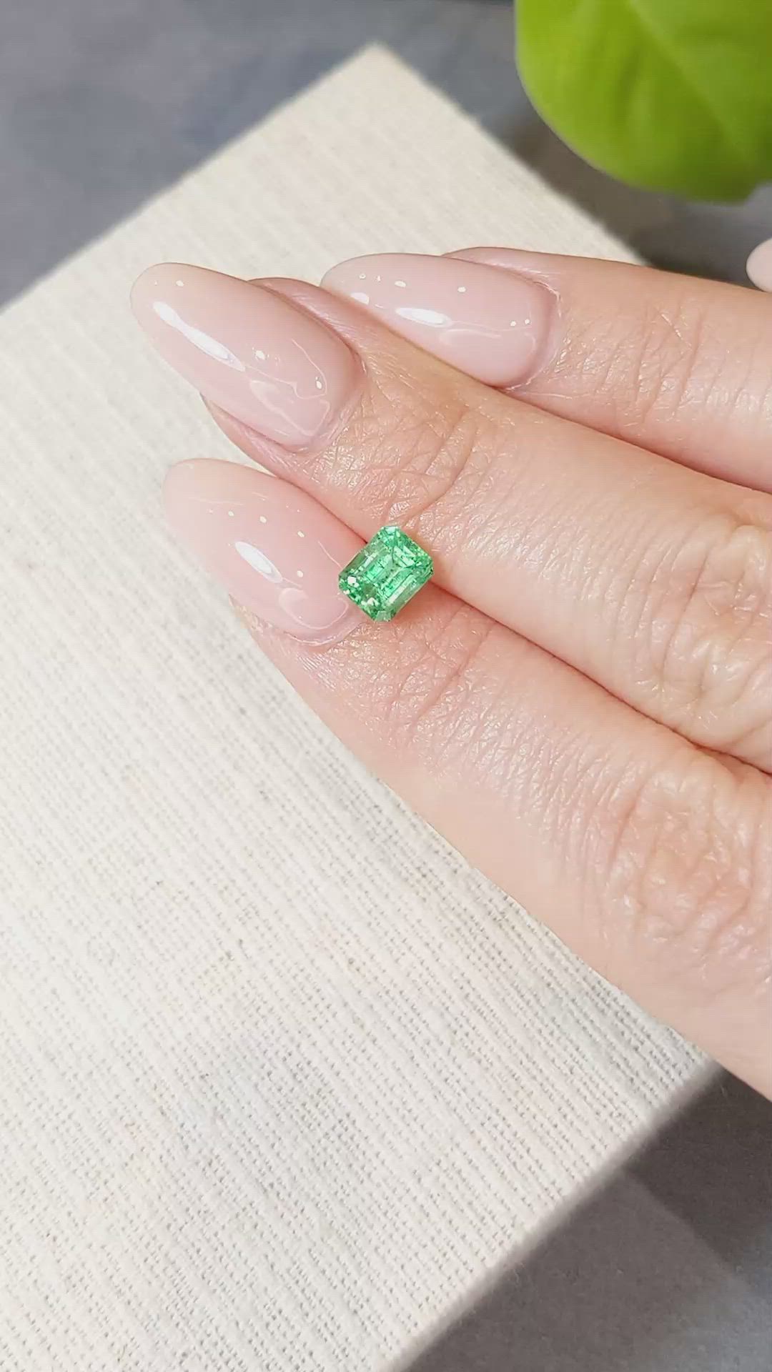 1.08 Ct. Emerald from Zambia Size Video