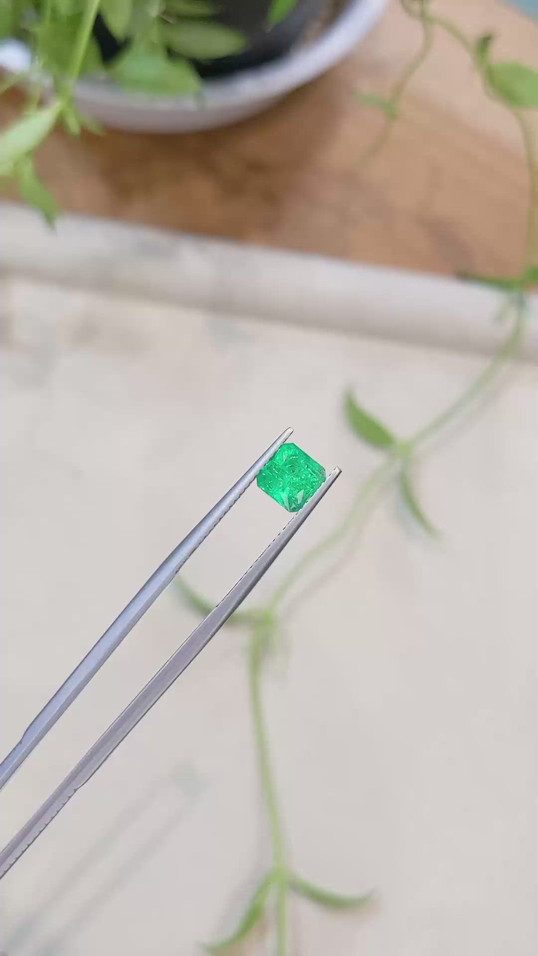1.11 Ct. Emerald from Zambia Size Video