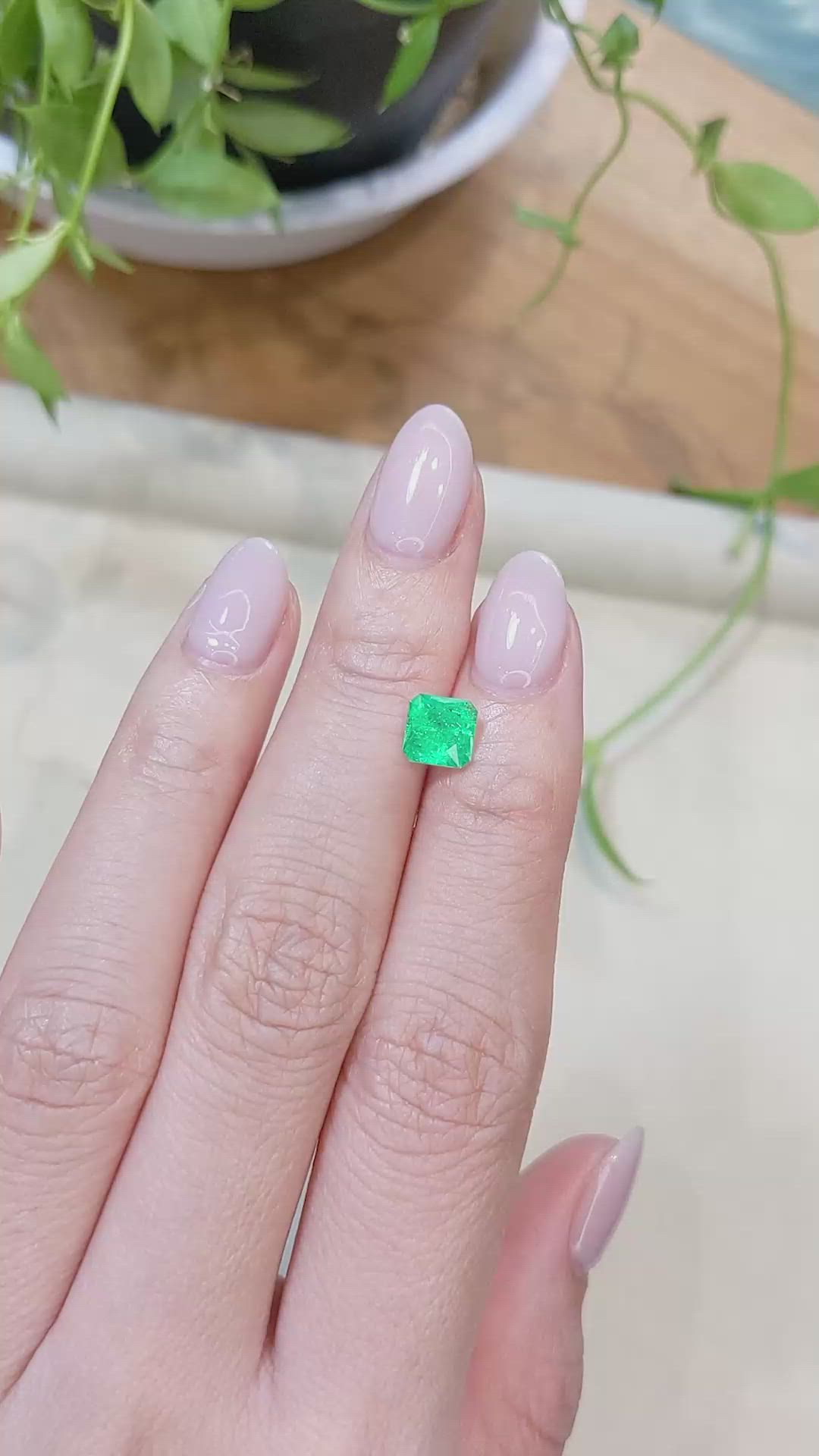 1.11 Ct. Emerald from Zambia Size Video