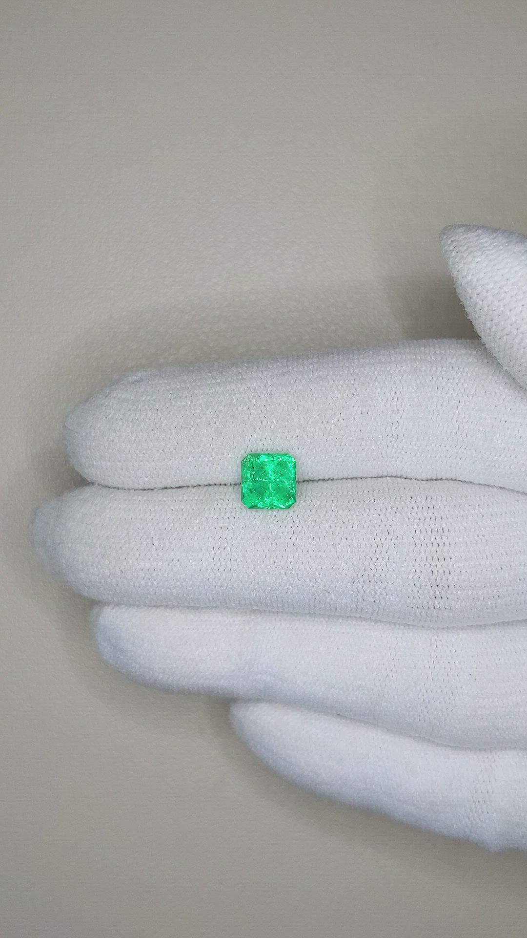 1.11 Ct. Emerald from Zambia Size Video