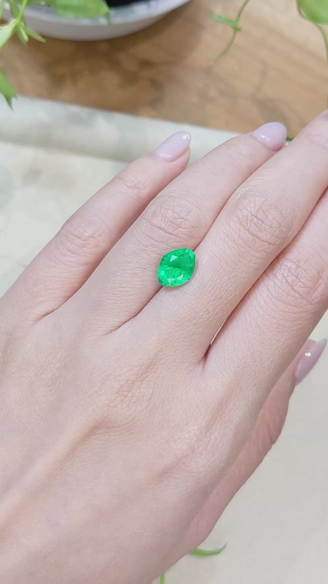 2.16 Ct. Emerald from Zambia Size Video