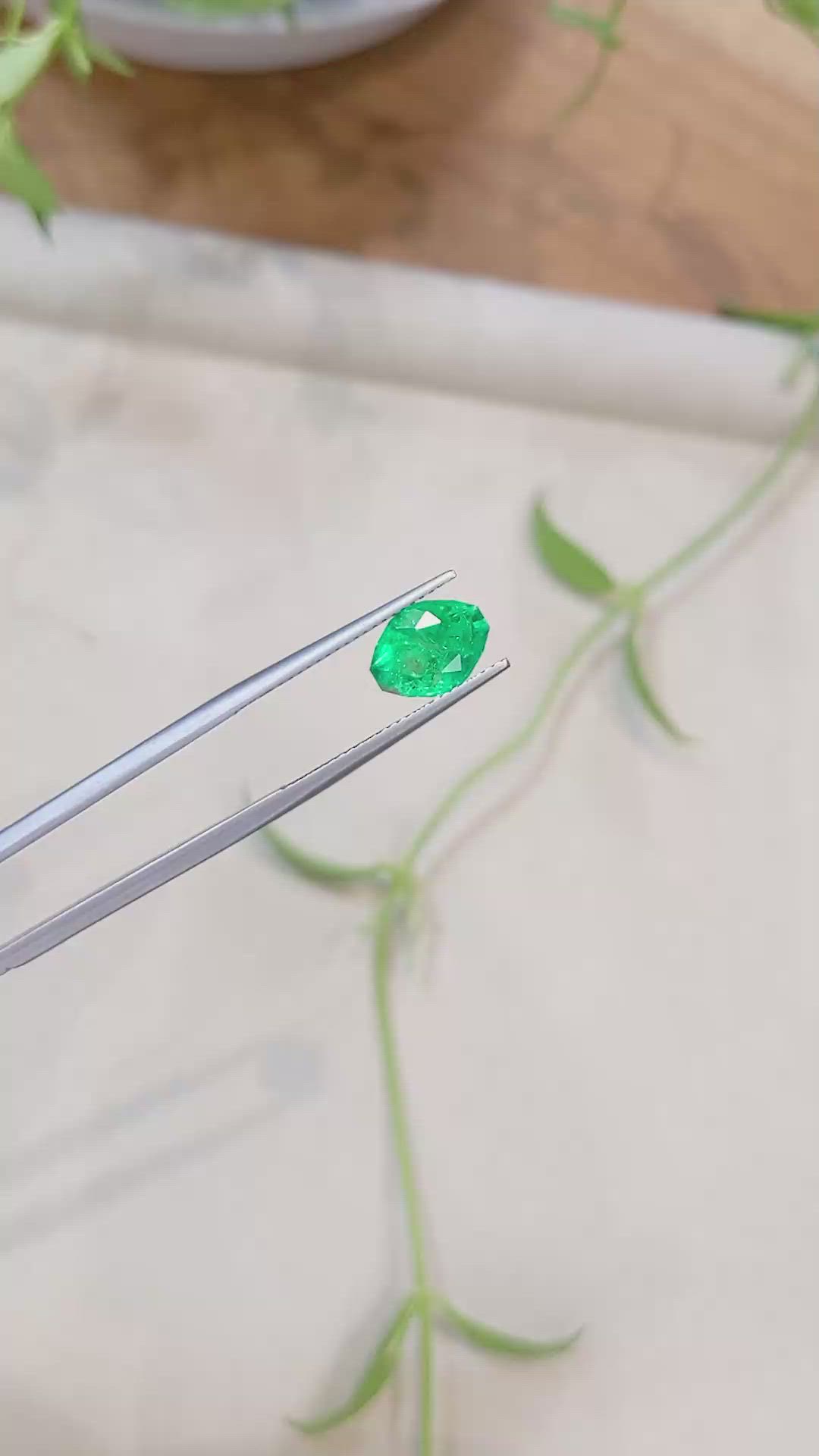 2.16 Ct. Emerald from Zambia Size Video