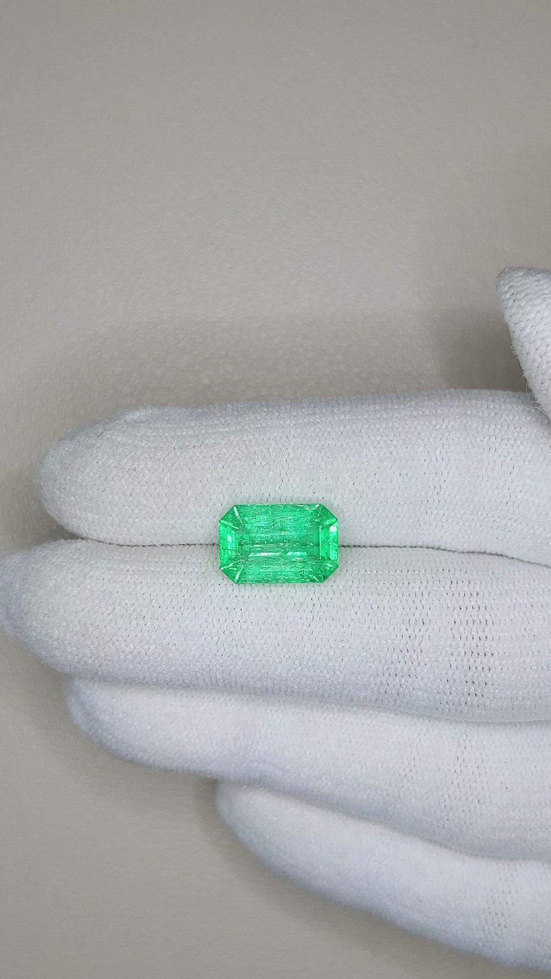 3.60 Ct. Emerald from Zambia Size Video