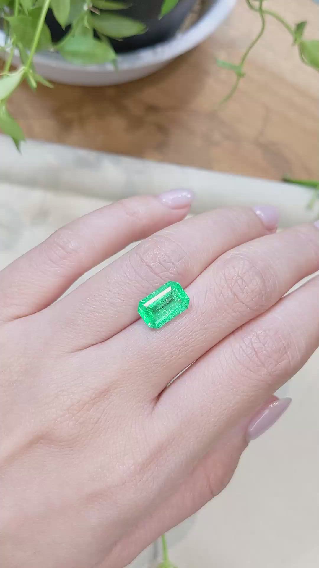 3.60 Ct. Emerald from Zambia Size Video