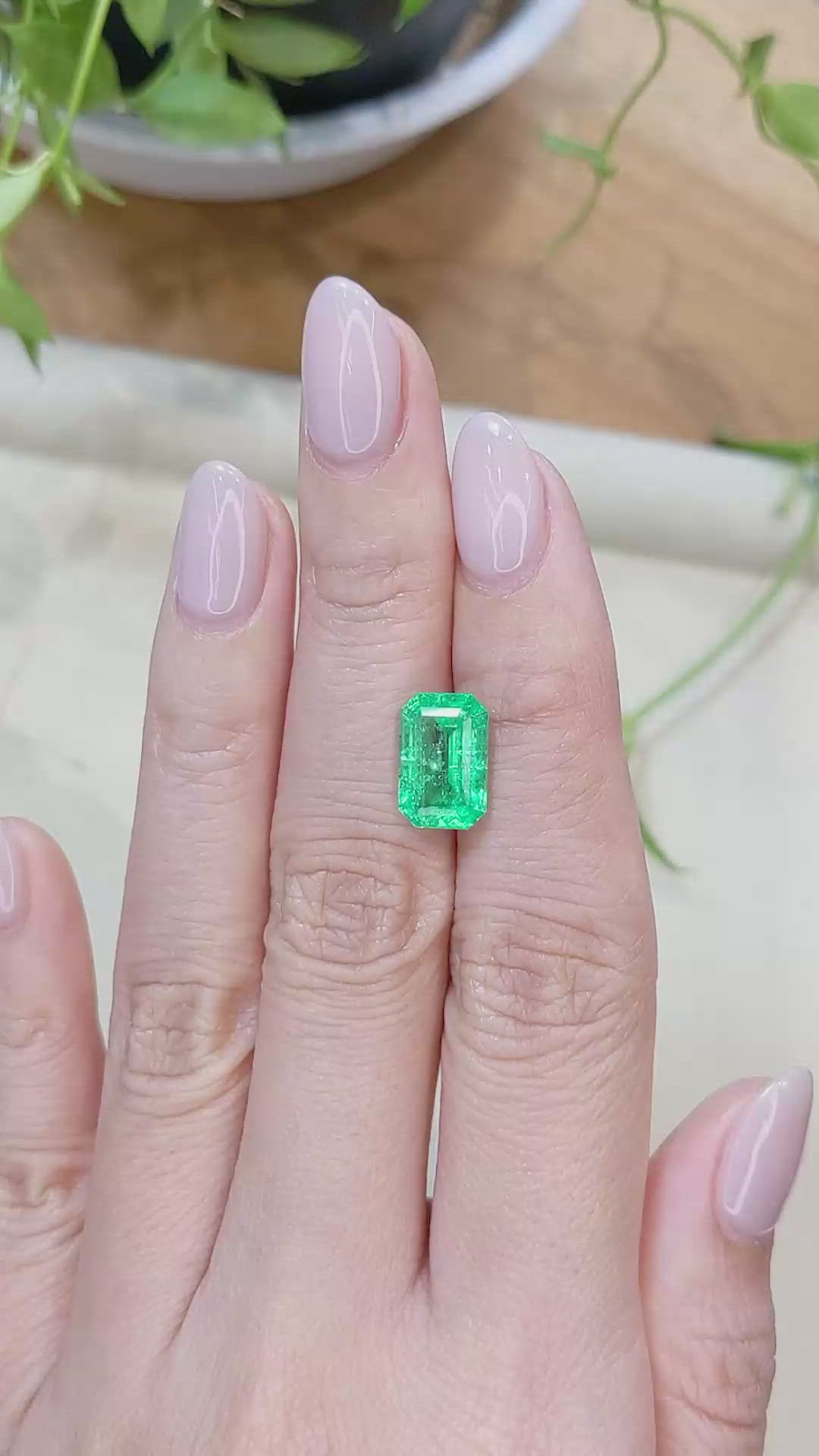 3.60 Ct. Emerald from Zambia Size Video