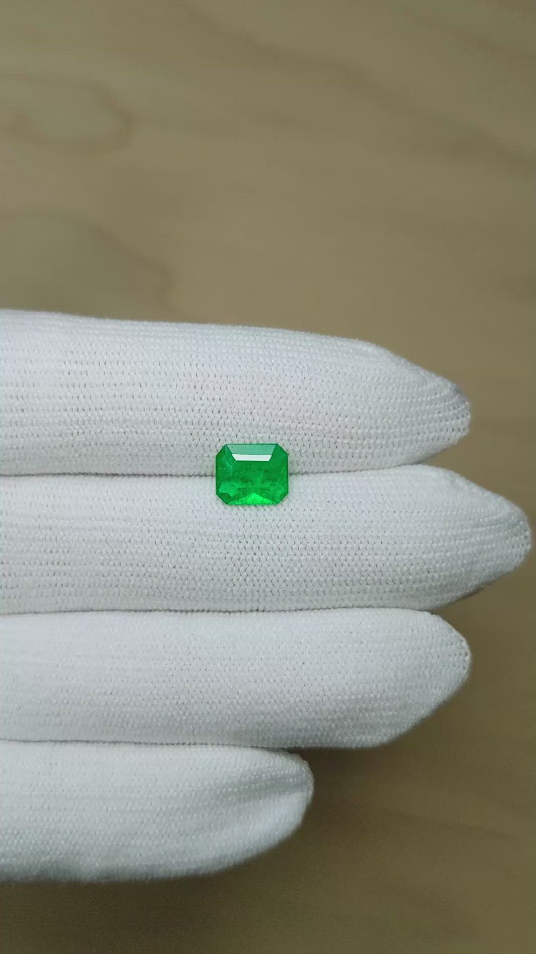1.26 Ct. Emerald from Zambia Size Video