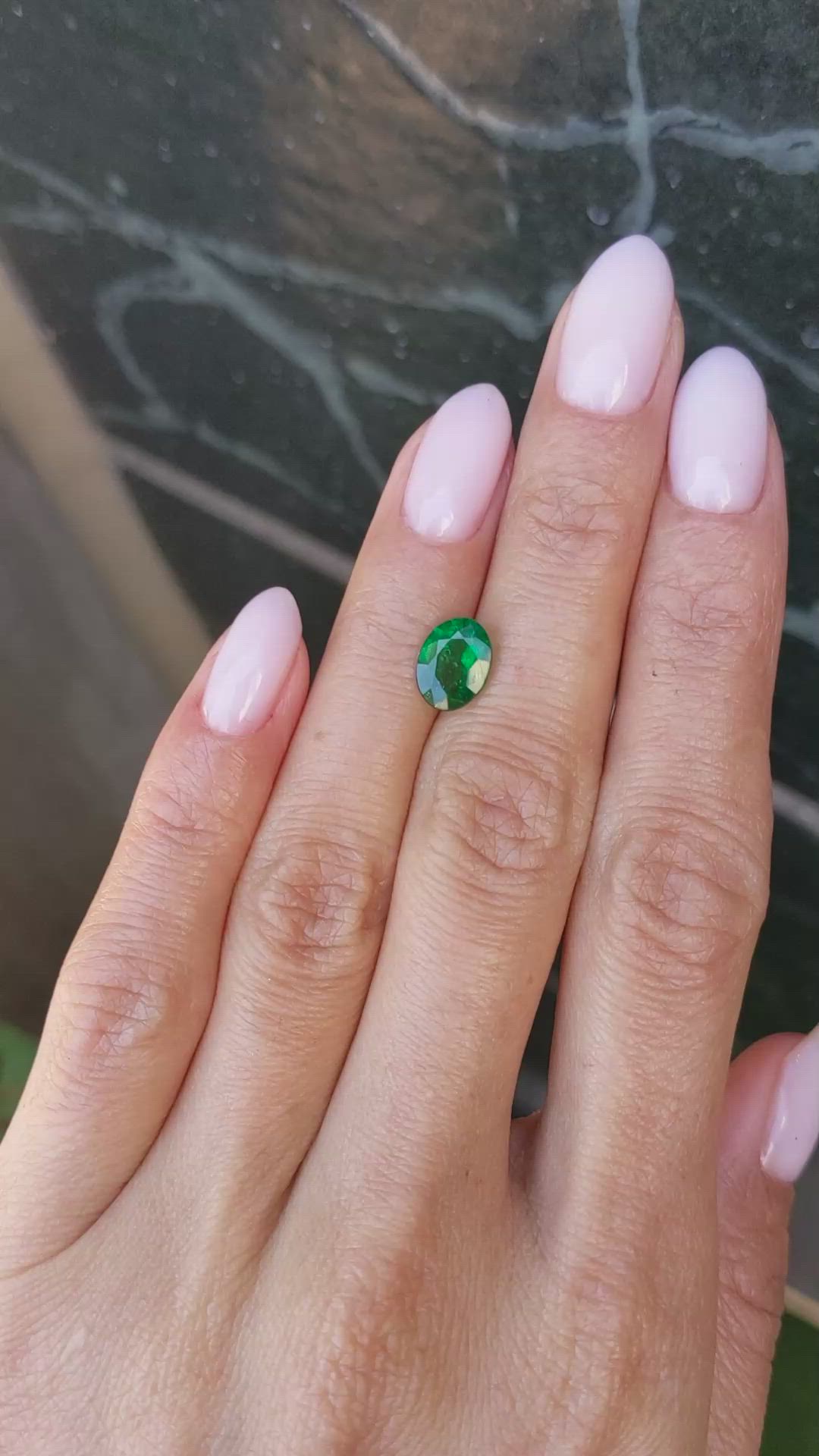 1.43 Ct. Emerald from Zambia Size Video