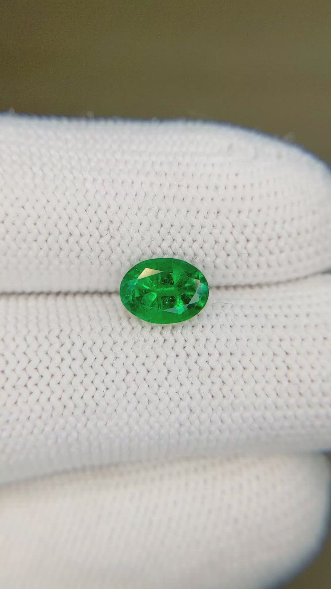 1.17 Ct. Emerald from Zambia Size Video
