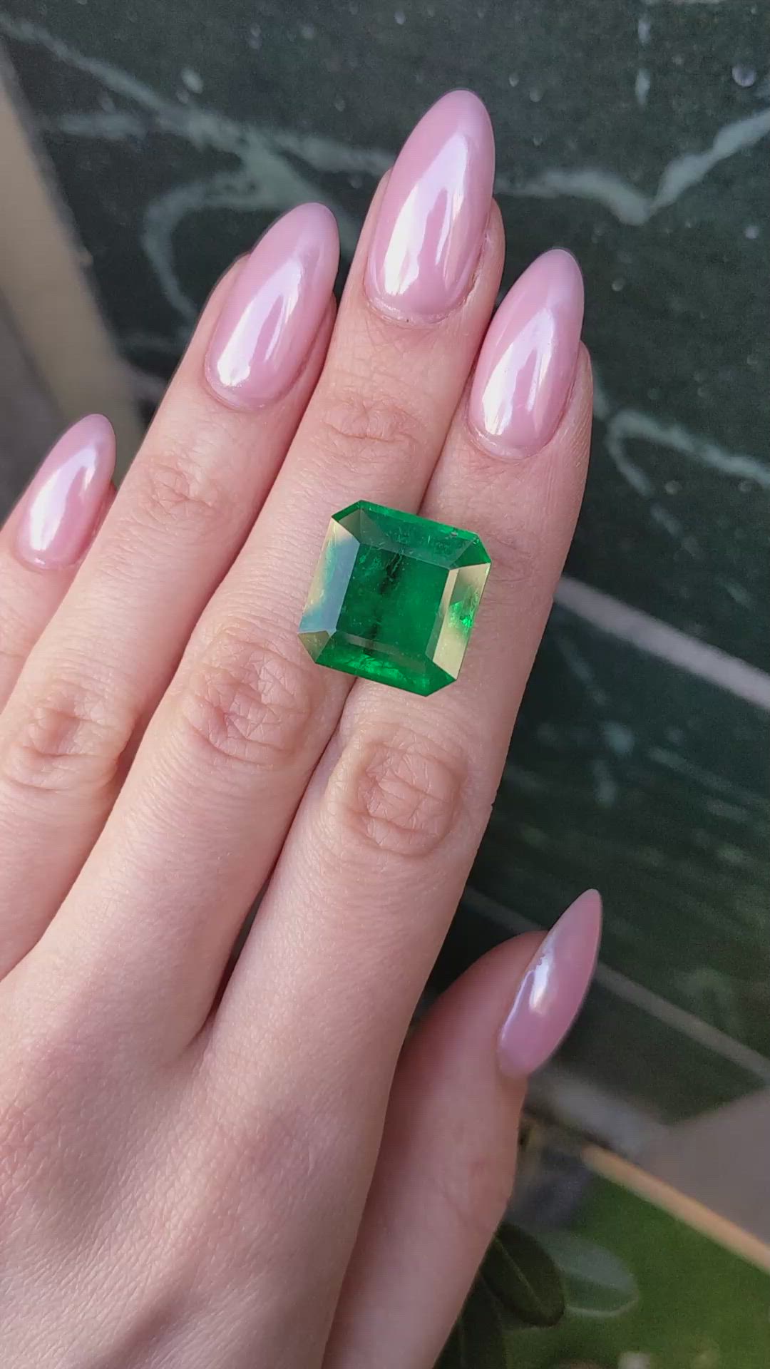 16.25 Ct. Emerald from Zambia Size Video