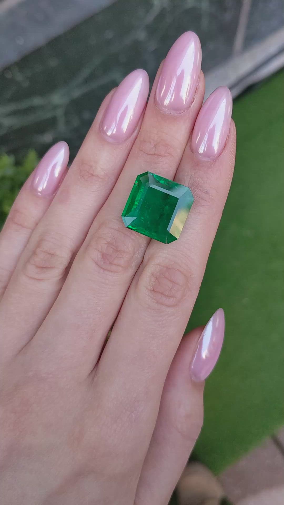 16.25 Ct. Emerald from Zambia Size Video