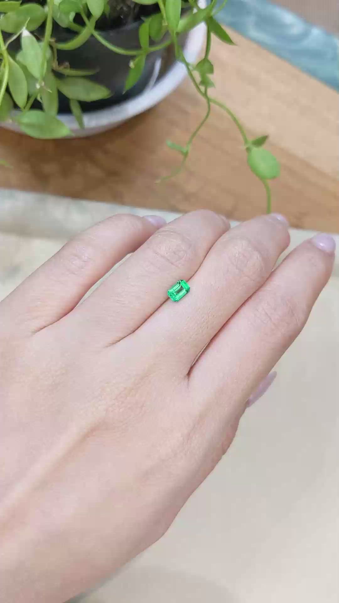 0.48 Ct. Emerald from Colombia Size Video