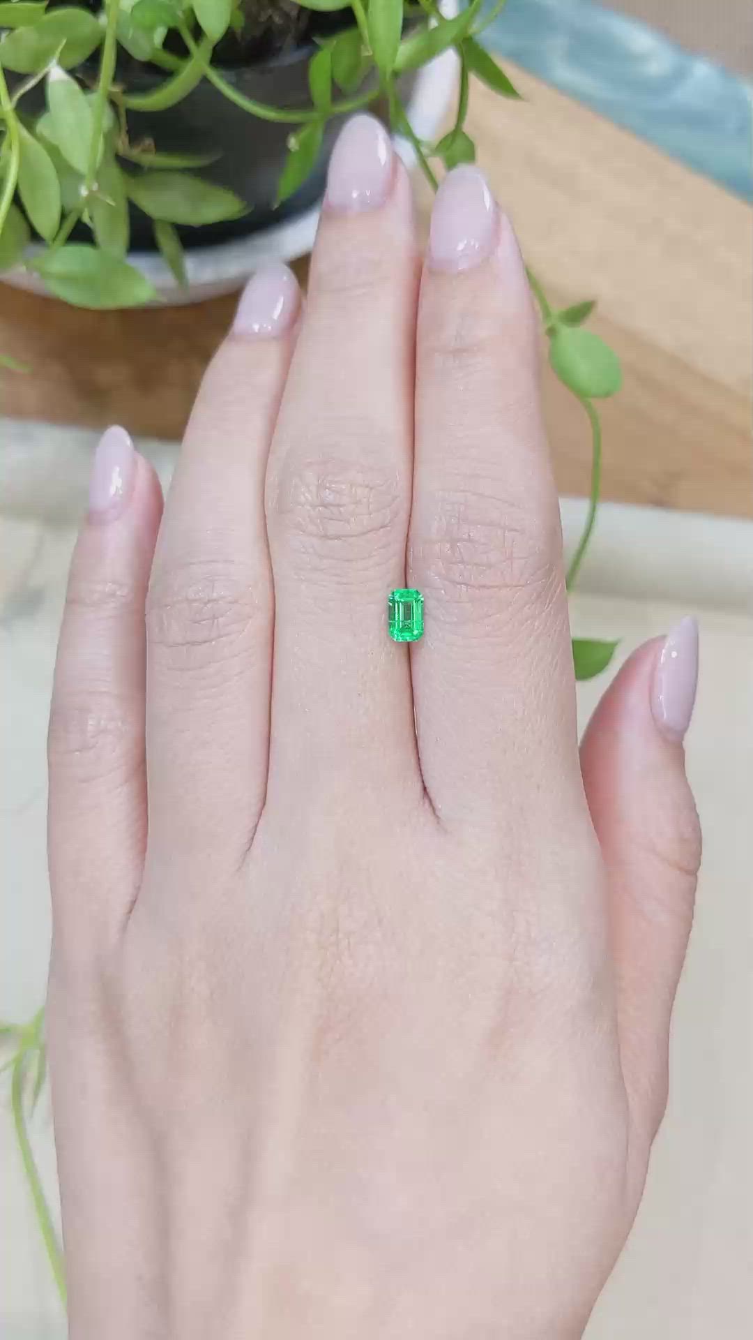 0.48 Ct. Emerald from Colombia Size Video