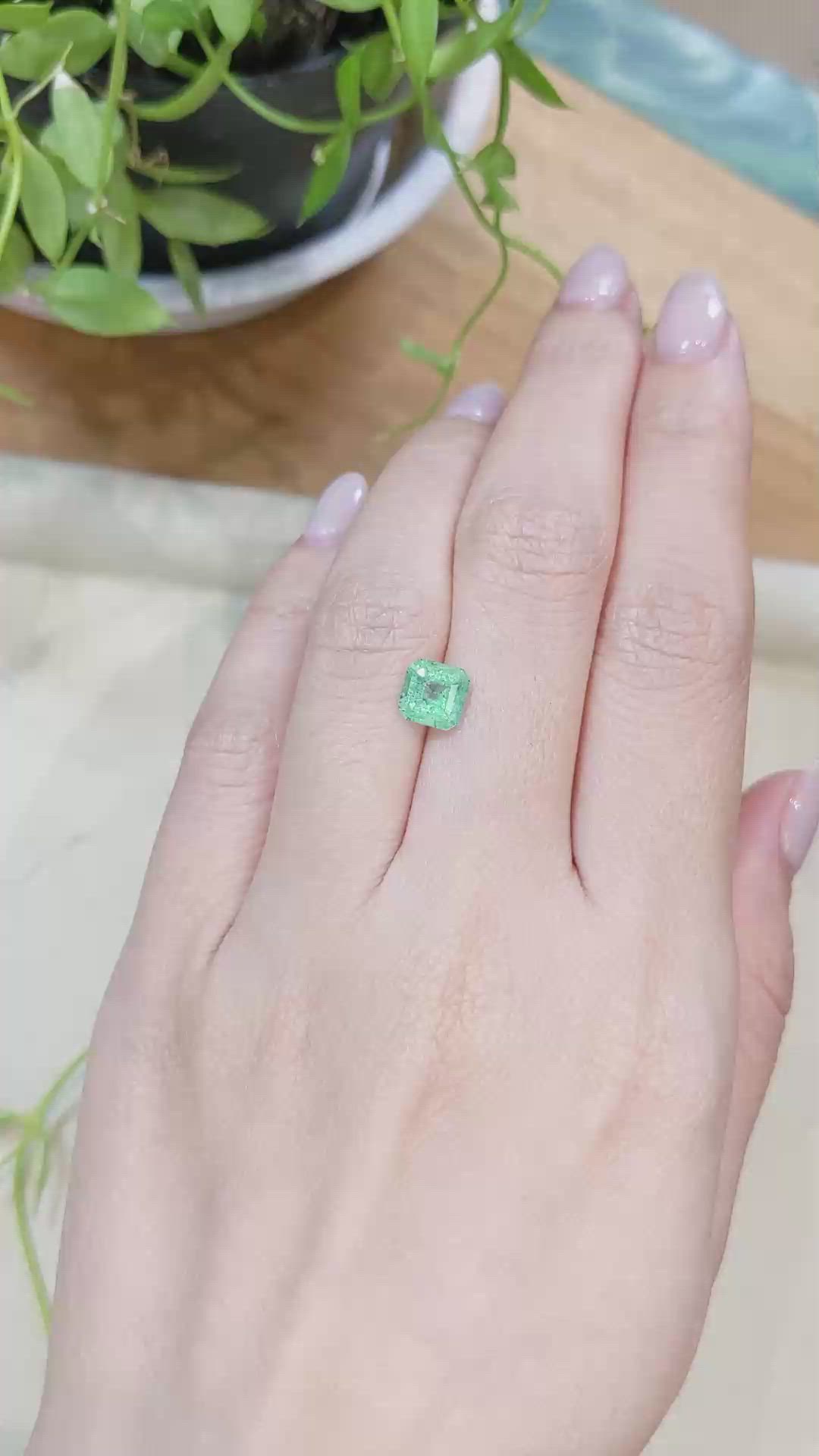 1.13 Ct. Emerald from Zambia Size Video
