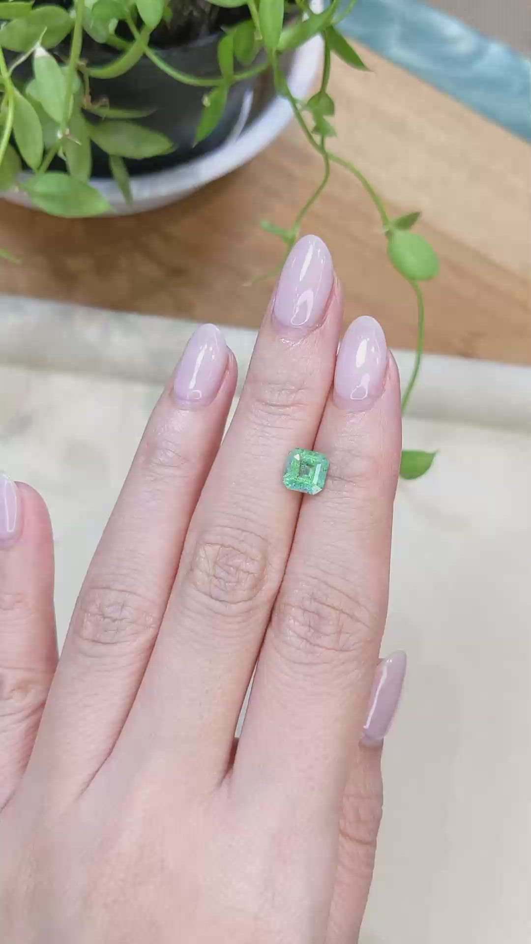 1.13 Ct. Emerald from Zambia Size Video