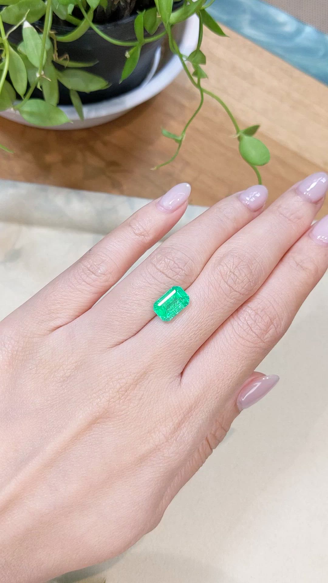 3.04 Ct. Emerald from Zambia Size Video