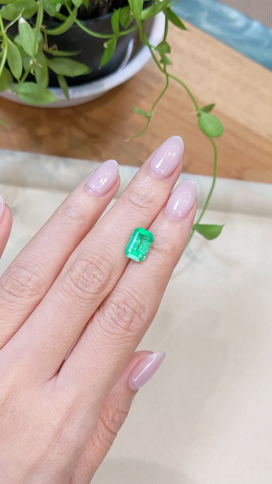 3.04 Ct. Emerald from Zambia Size Video