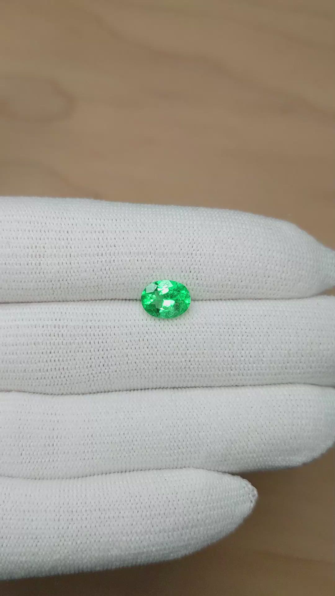 1.66 Ct. Emerald from Colombia Size Video