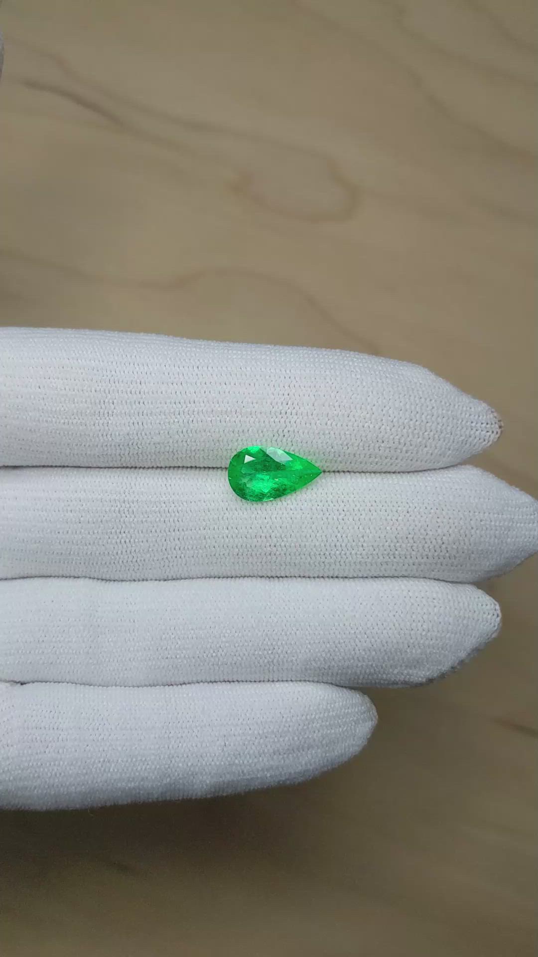 2.49 Ct. Emerald from Colombia Size Video