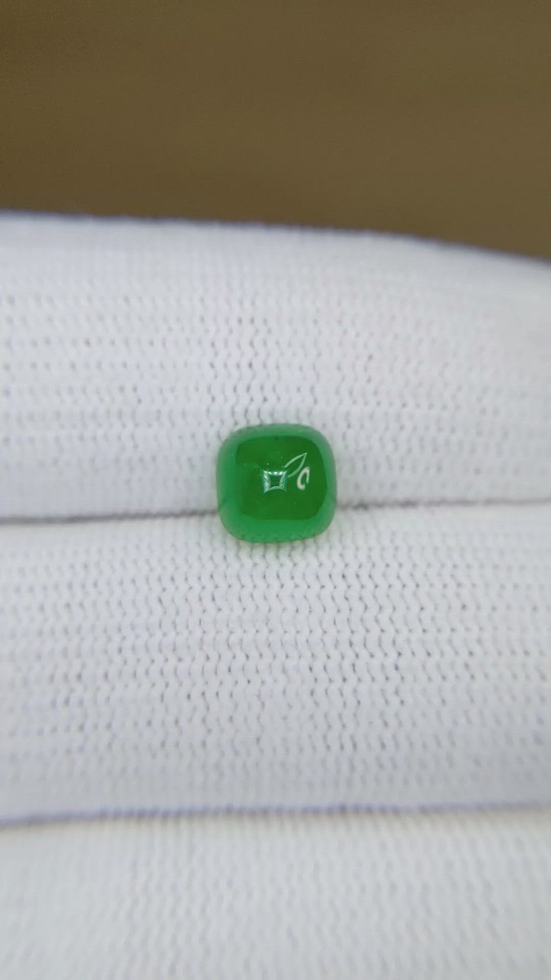 1.46 Ct. Cabochon Emerald from Colombia Size Video