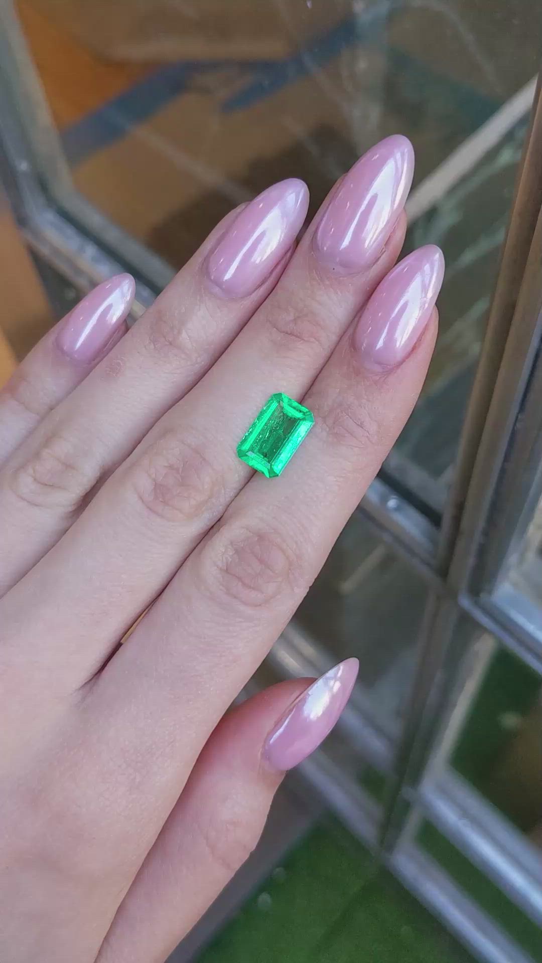 2.55 Ct. Emerald from Colombia Size Video