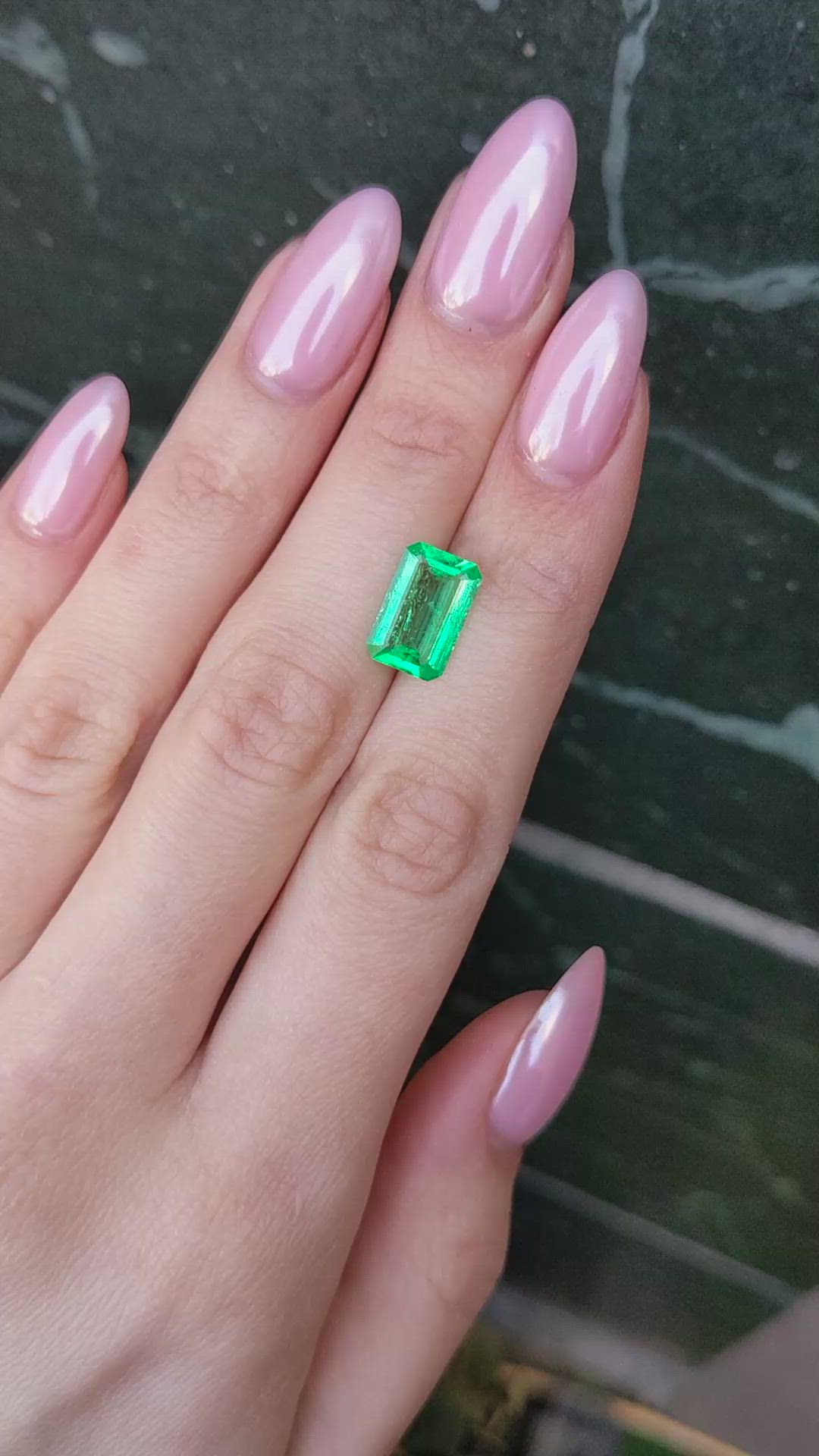 2.55 Ct. Emerald from Colombia Size Video