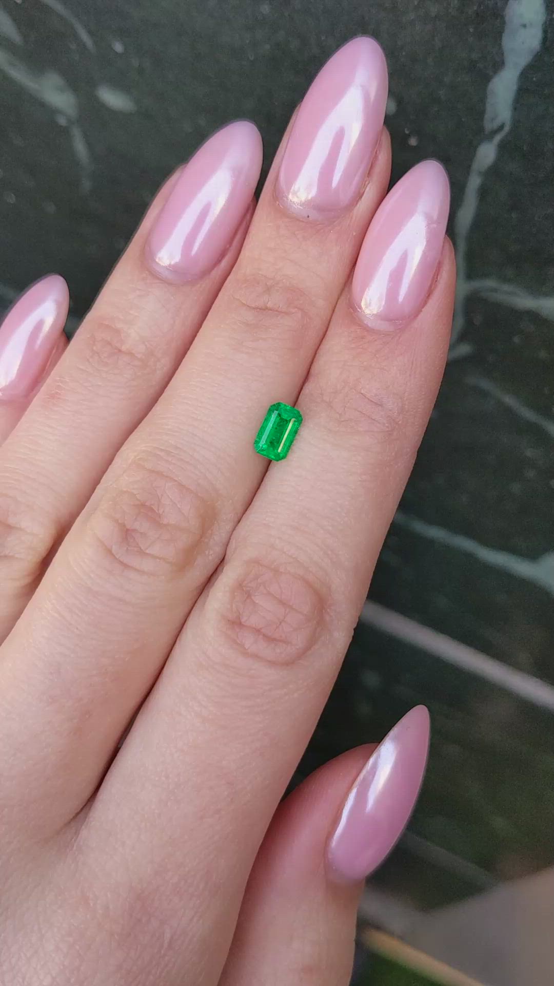 0.65 Ct. Emerald from Brazil Size Video