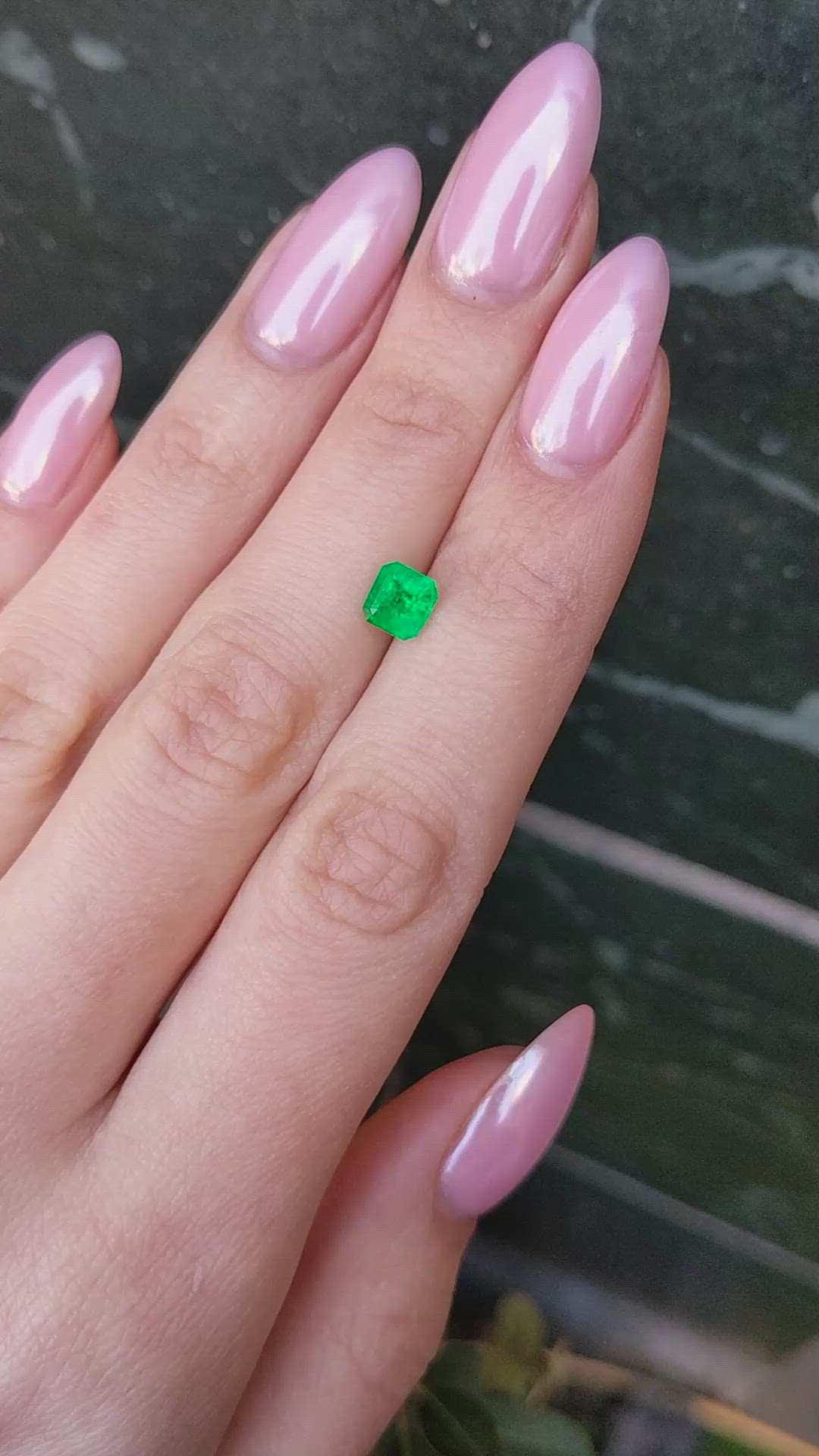 0.87 Ct. Emerald from Colombia Size Video