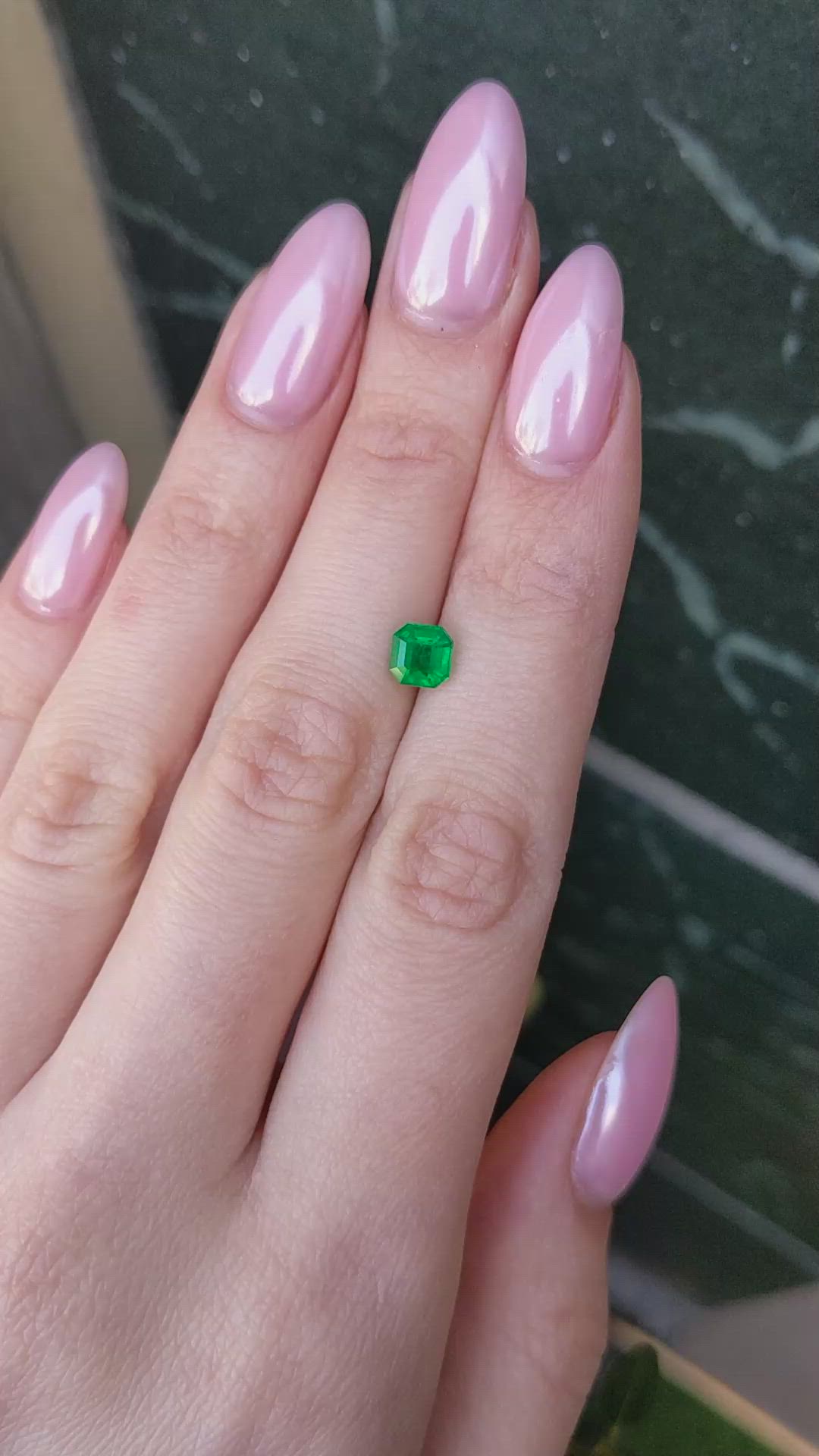 0.98 Ct. Emerald from Colombia Size Video