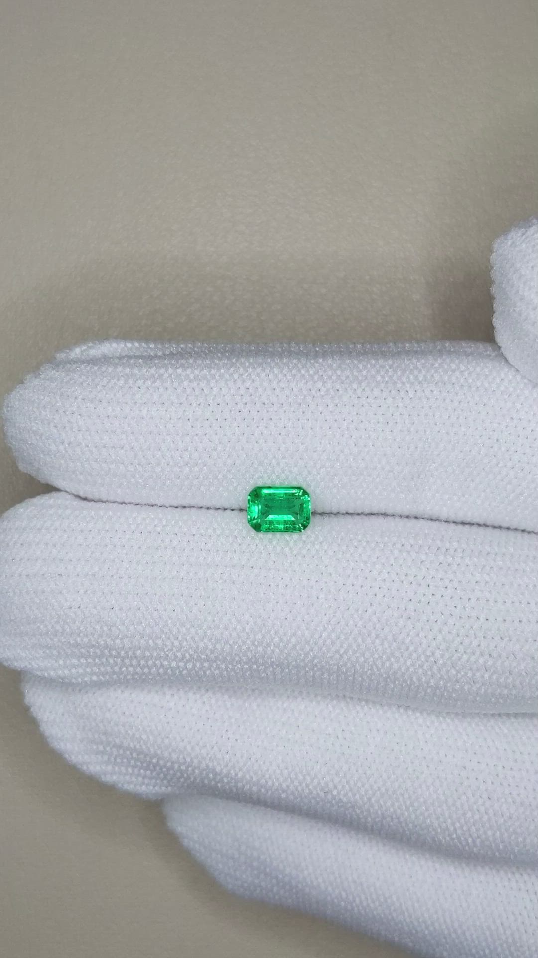 0.53 Ct. Emerald from Zambia Size Video