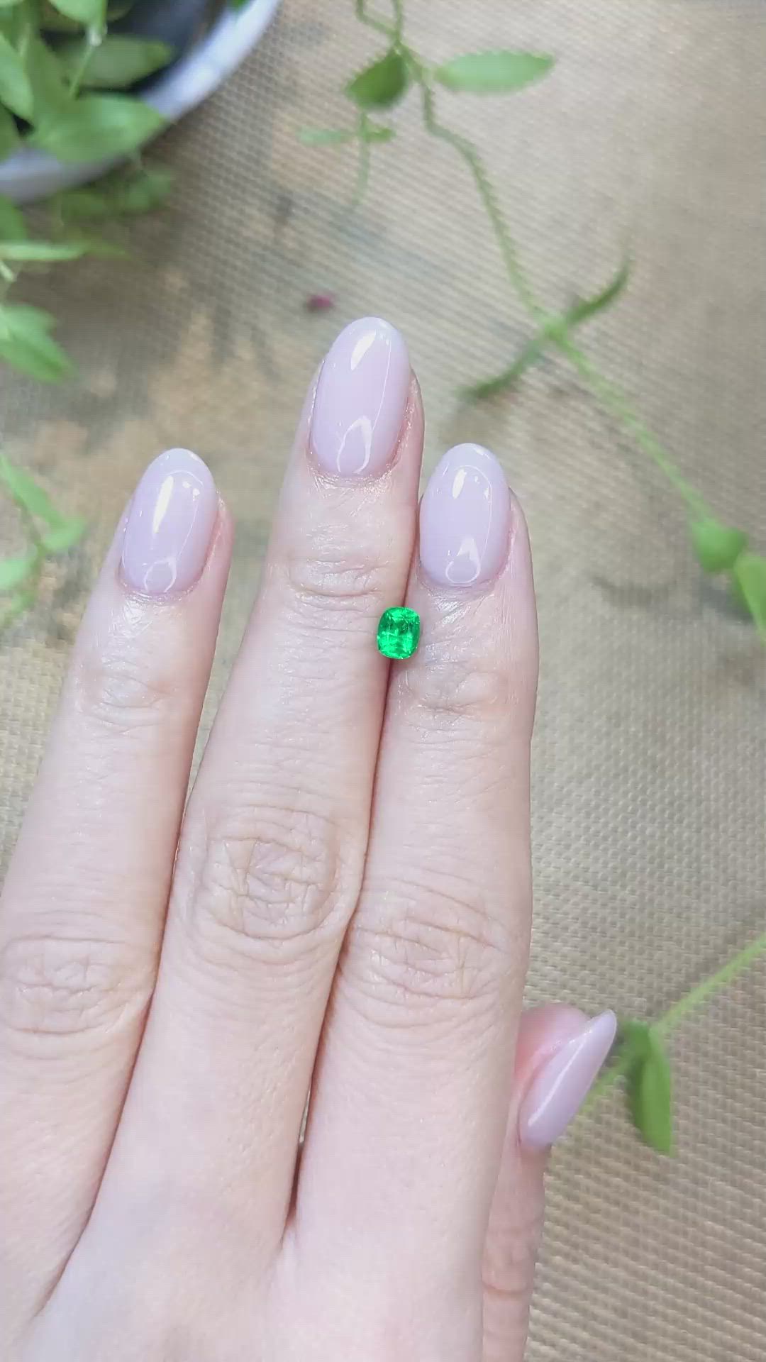 0.34 Ct. Emerald from Zambia Size Video